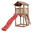 AXI Beach Tower Aire de Jeux Marron,Toboggan rouge & Bac à Sable
