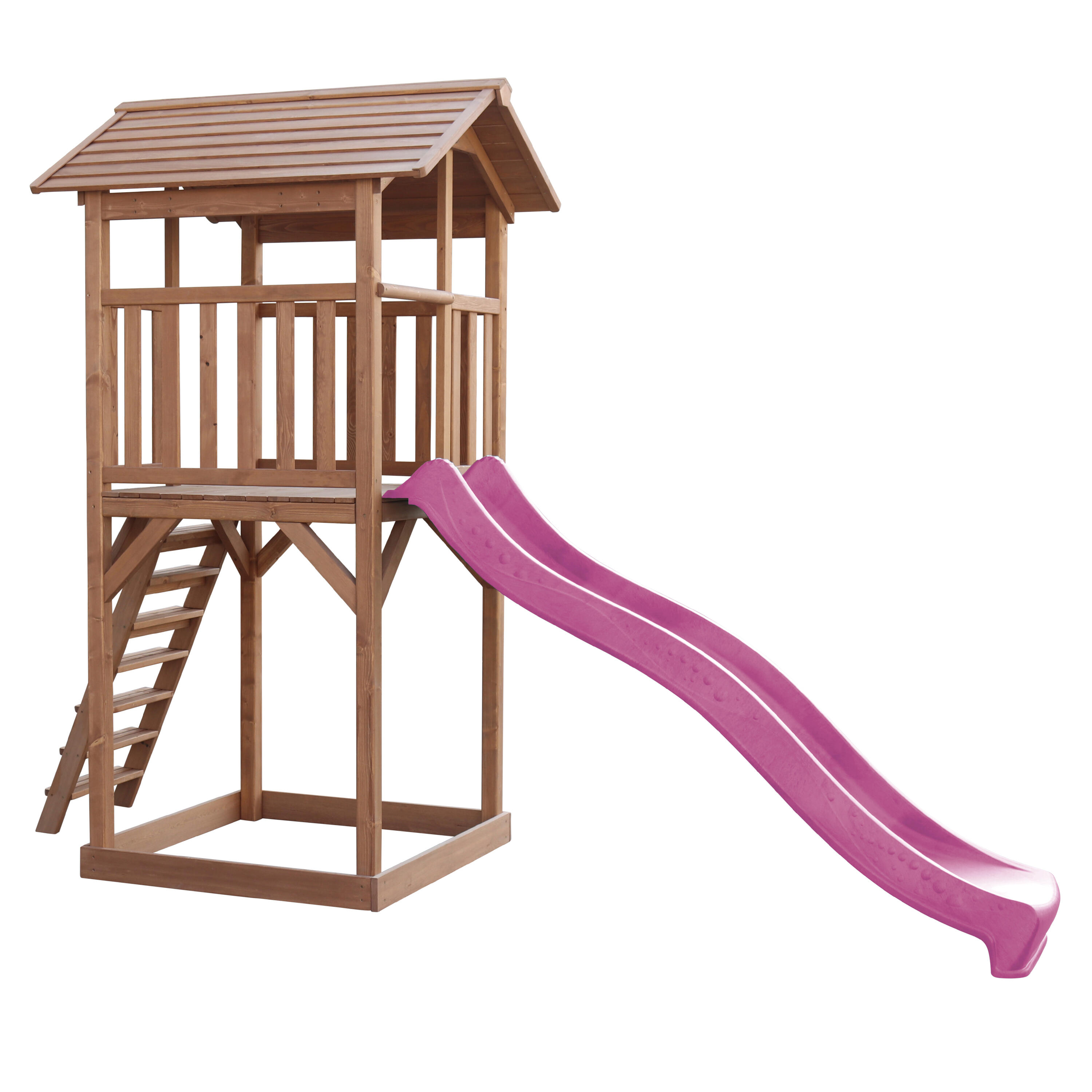 Parque Infantil Beach Tower marrón - Tobogán violeta 6/7