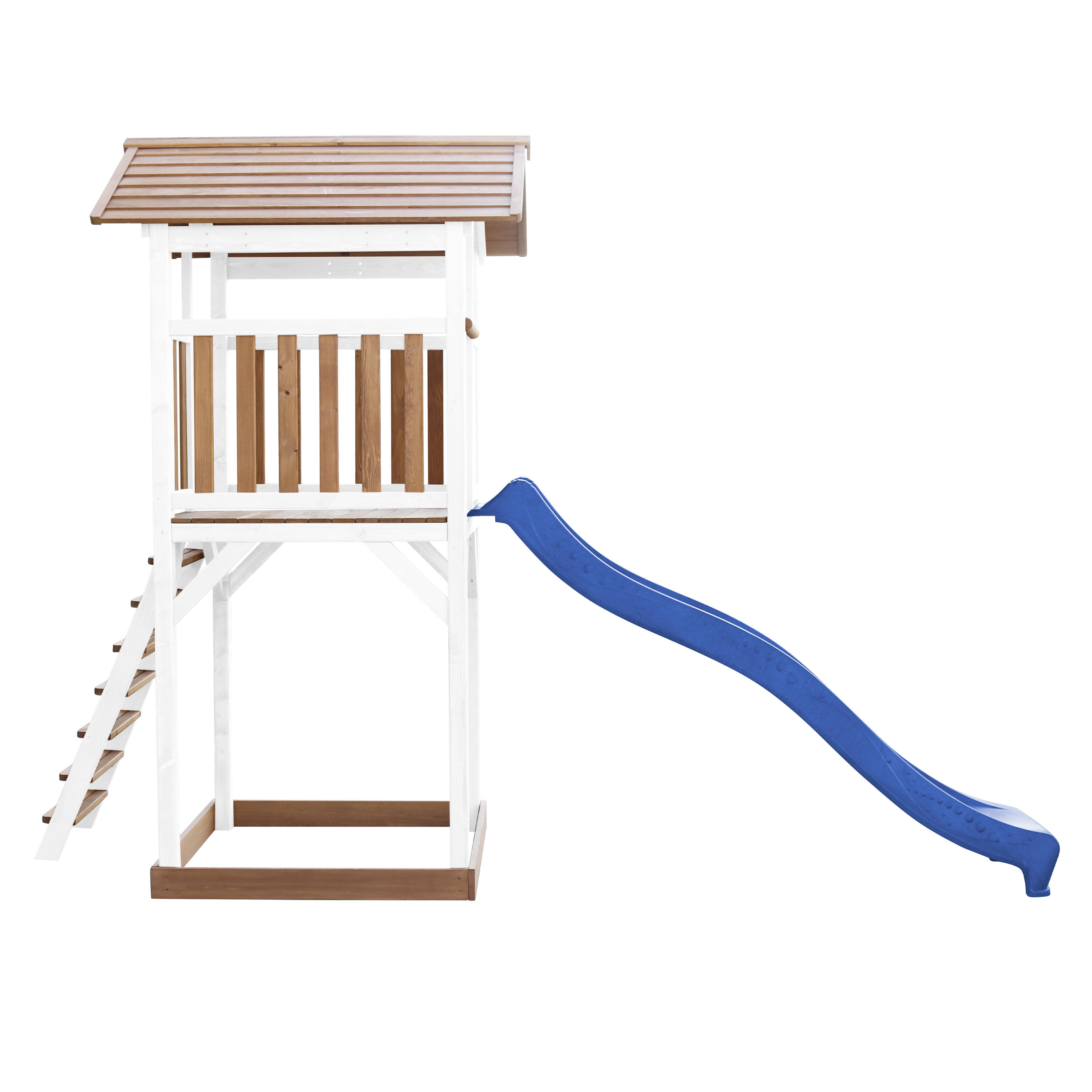 Struttura arrampicata Beach Tower marrone/bianca - scivolo blu 7/7