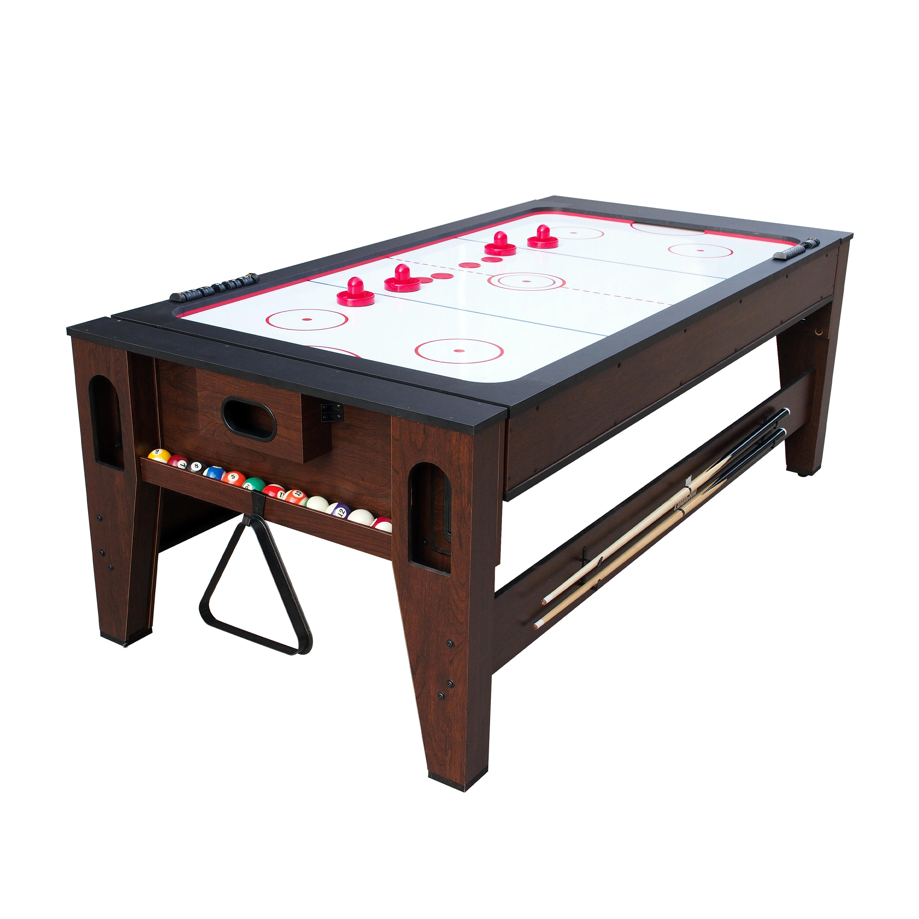 Cougar Reverso Pool & Airhockey Tafel 6ft bruin | Inclusief Accessoires 2/7