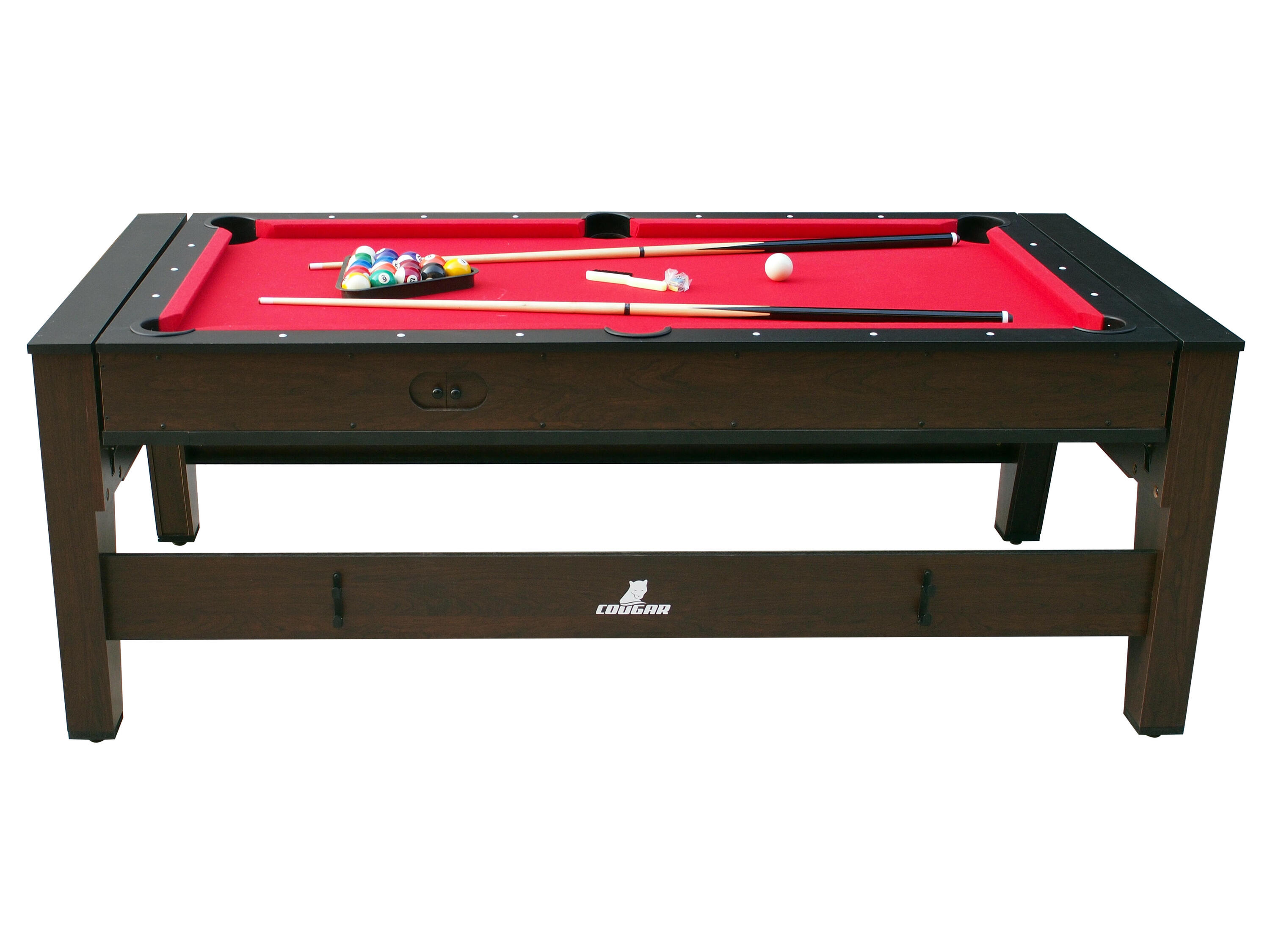 Cougar Reverso Pool & Airhockey Tafel 6ft bruin | Inclusief Accessoires 6/7