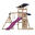 AXI Malik Aire de Jeux en Bois avec 2 Balançoires, Toboggan Violet