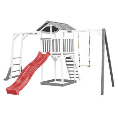 Struttura arrampicata Beach Tower grigia altalena scaletta scivolo blu