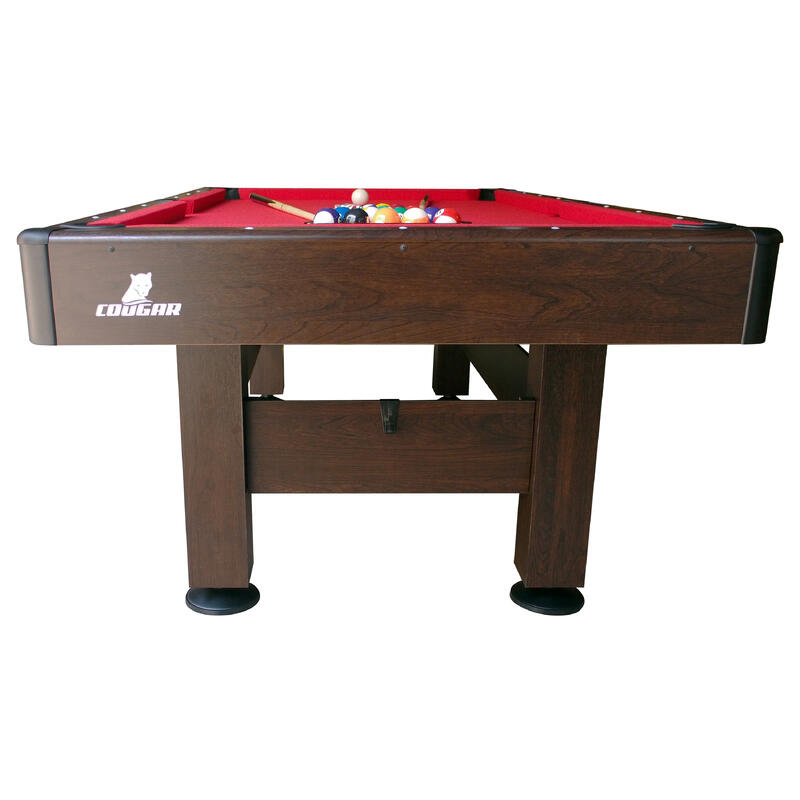 Cougar Saphir 6ft Pooltafel bruin/rood | Inclusief accessoires
