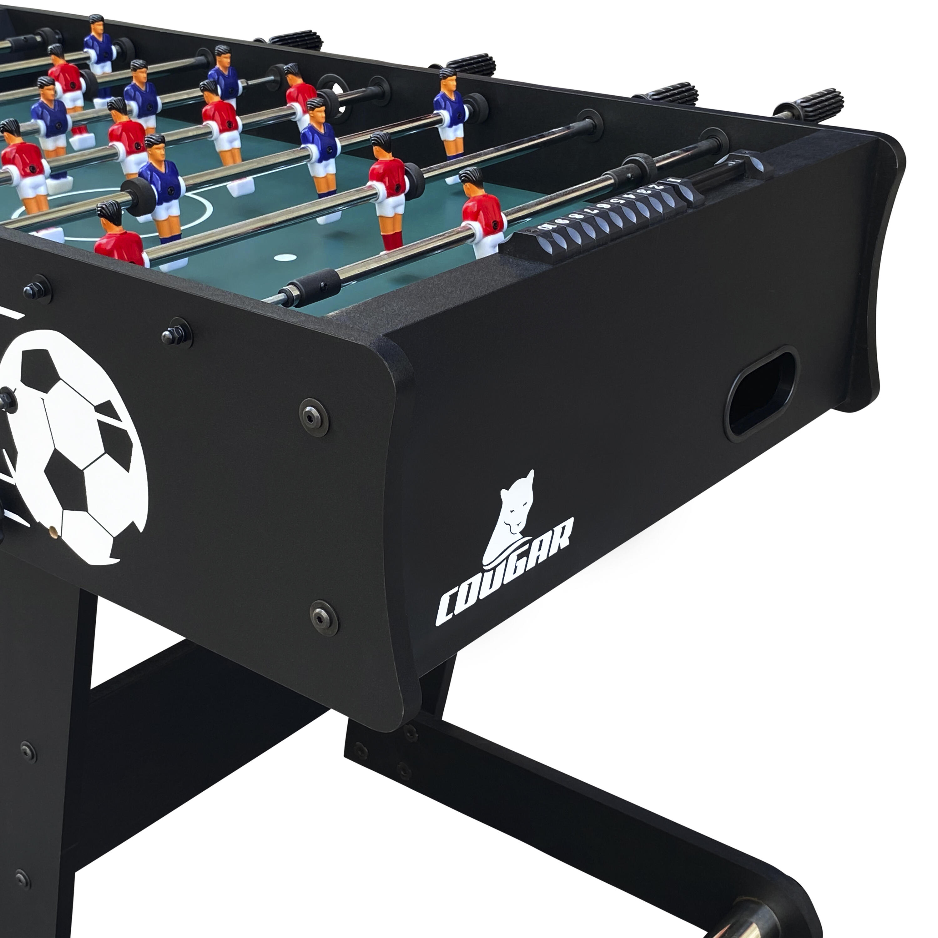 Babyfoot pliant, 2 balles & comptoir de points, Scorpion Kick TS, Noir 6/7
