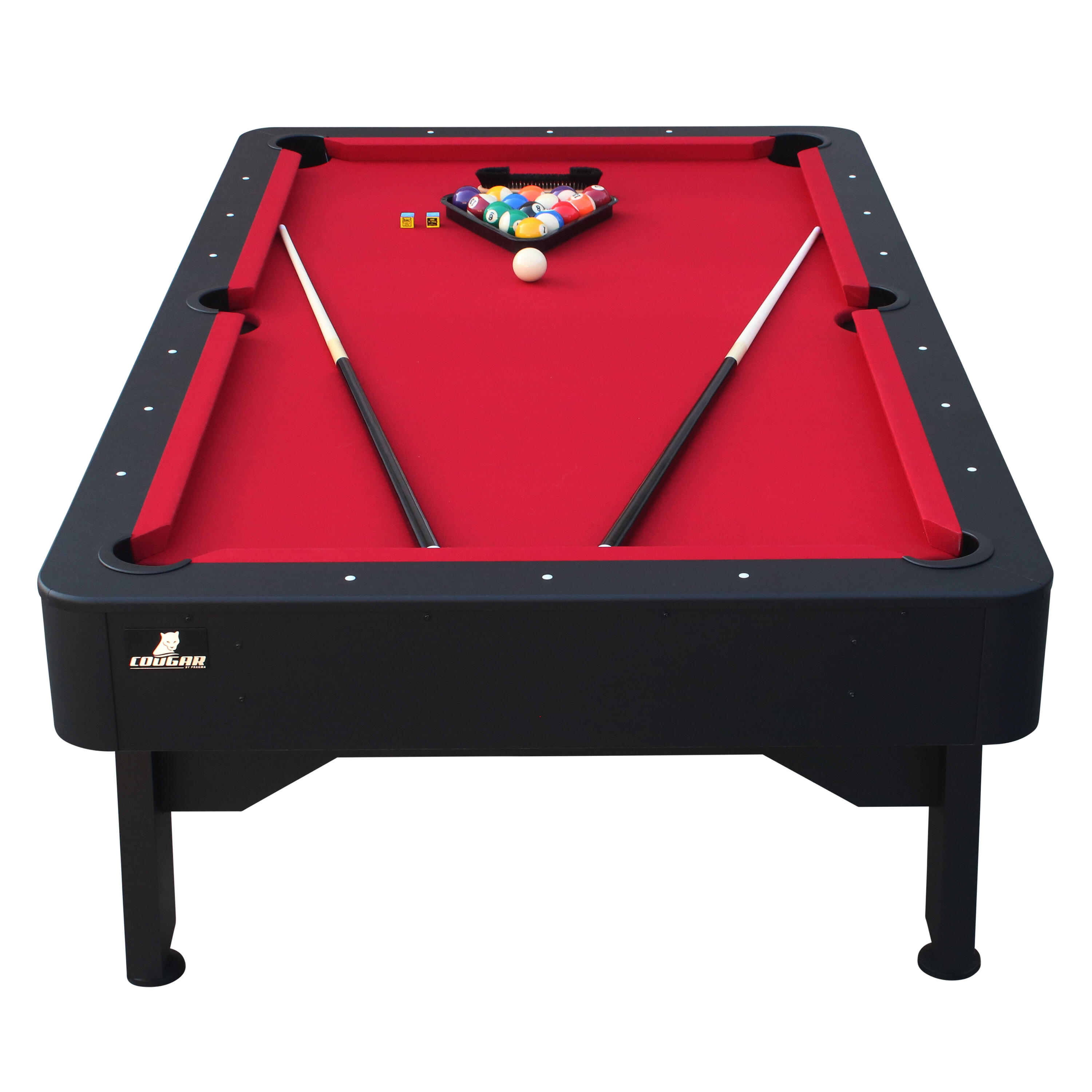 Cougar Arch Pro 7ft Pooltafel Zwart / Rood | Inclusief accessoires 4/7