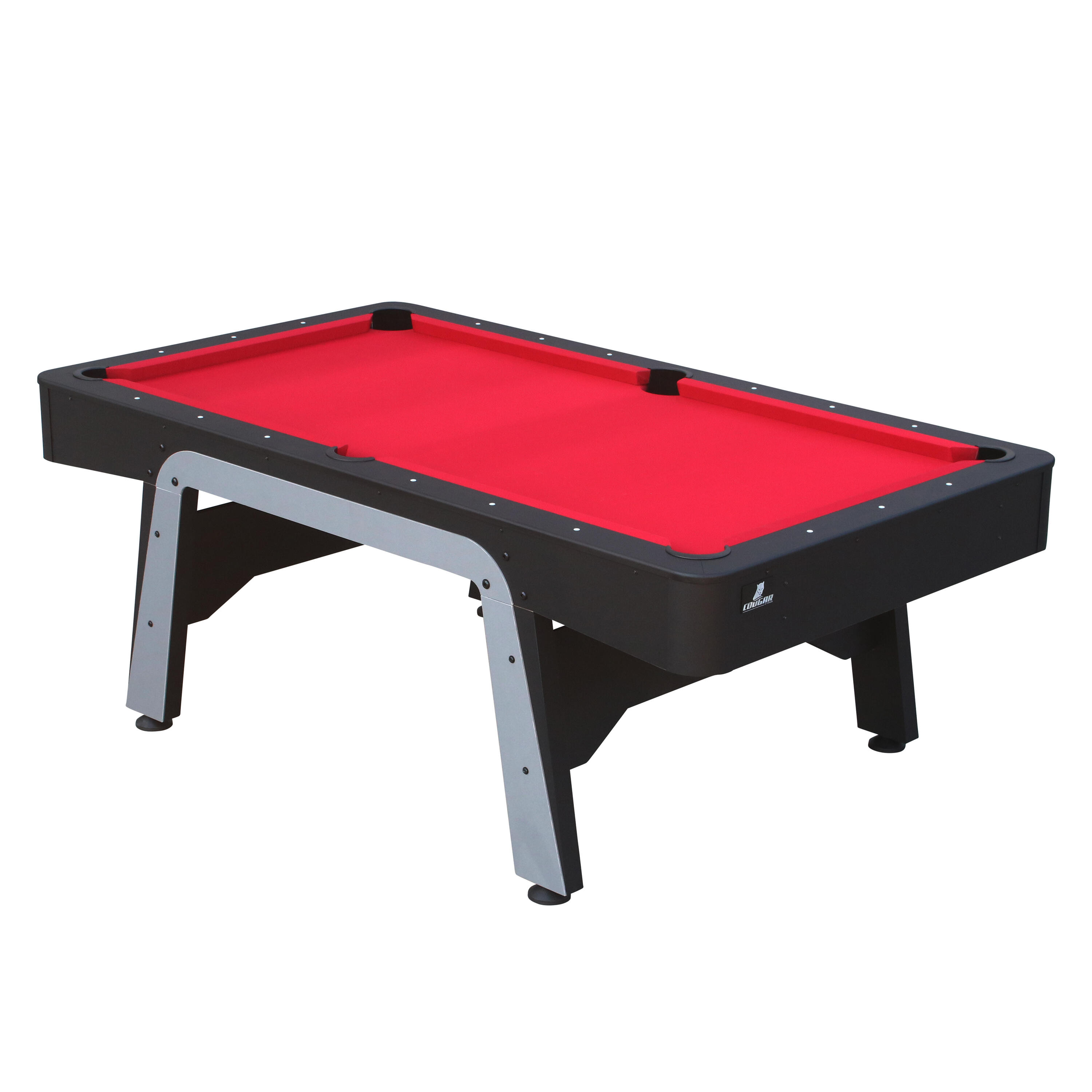 Cougar Arch Pro 7ft Pooltafel Zwart / Rood | Inclusief accessoires 2/7