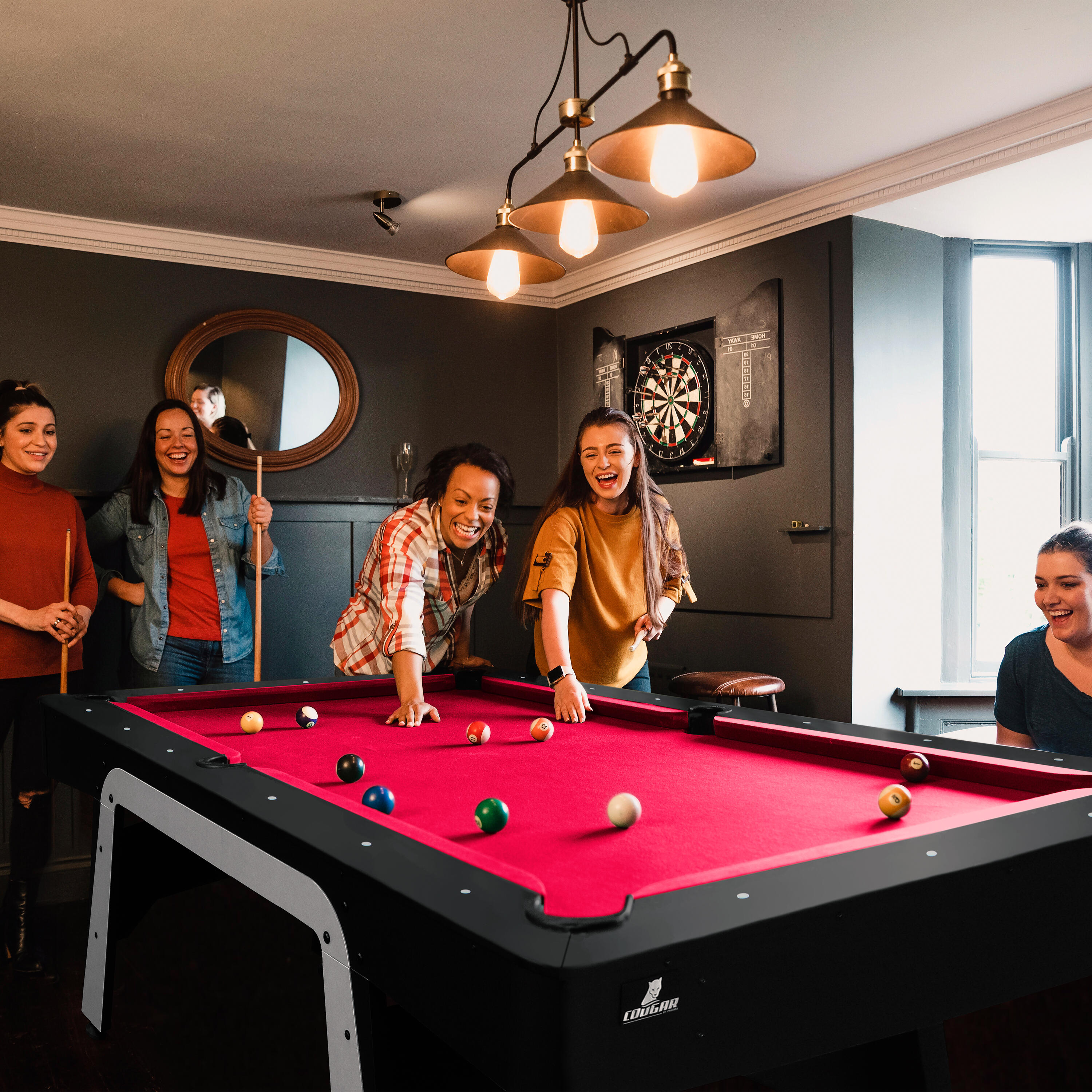 Cougar Arch Pro 7ft Pooltafel Zwart / Rood | Inclusief accessoires 7/7
