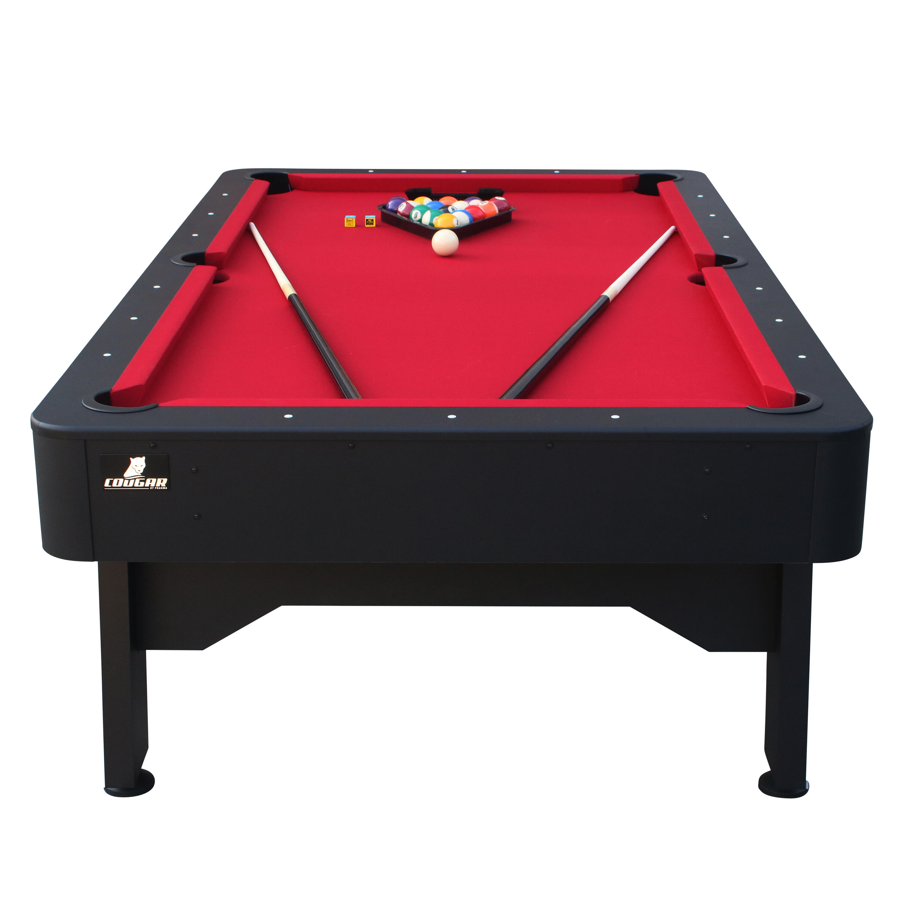 Cougar Arch Pro 7ft Pooltafel Zwart / Rood | Inclusief accessoires 5/7
