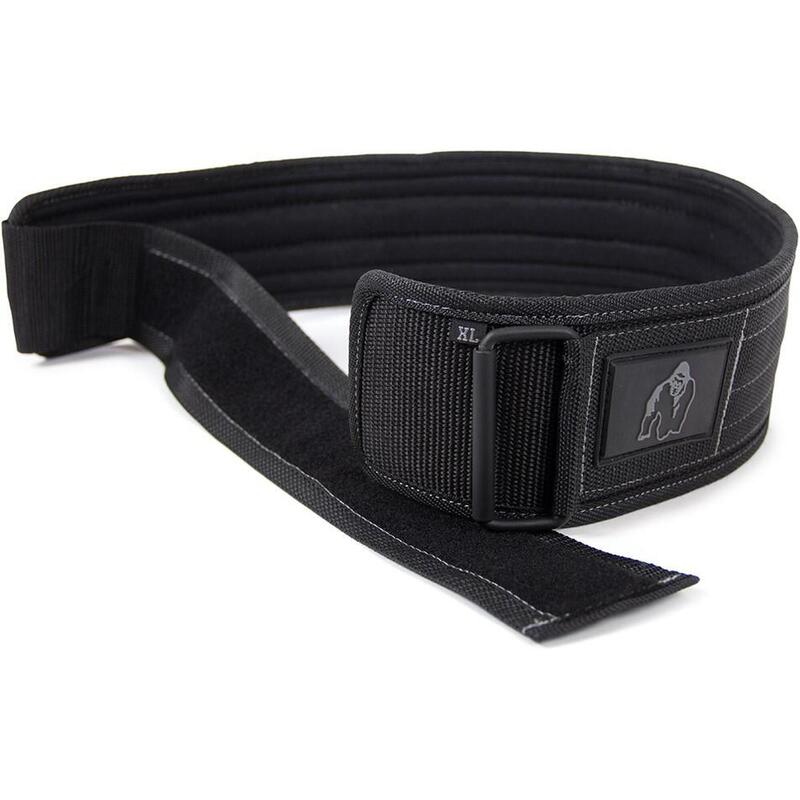 4 Inch Nylon Ceinture de levage - Noir/Grau /XL