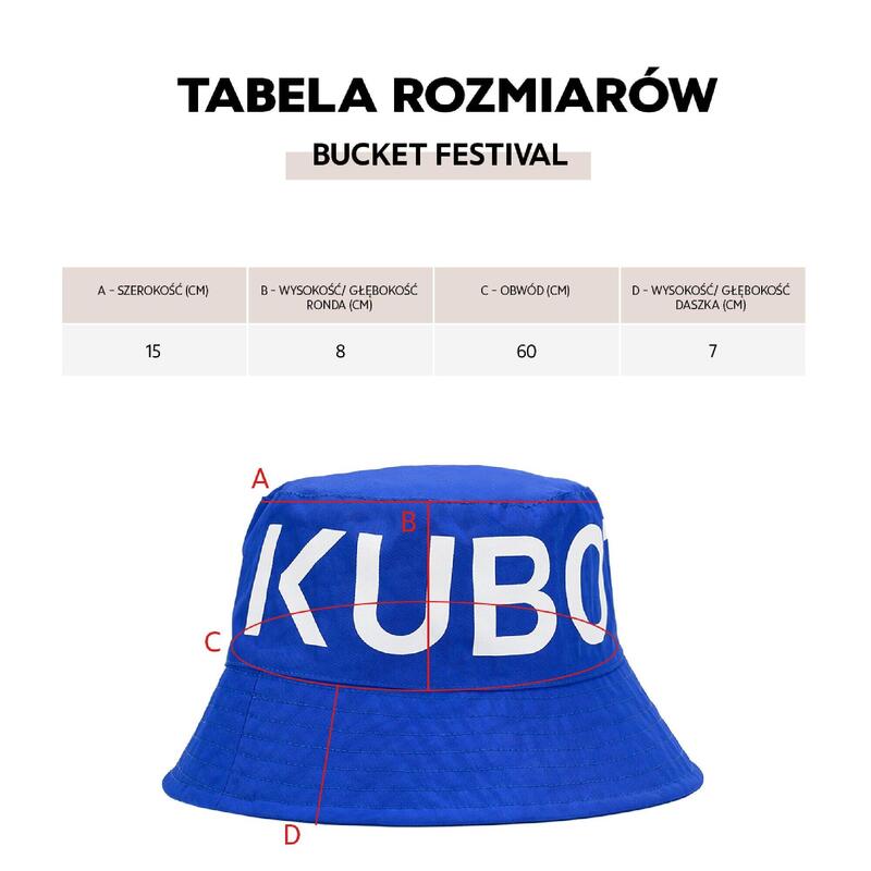 Bucket Hat Kubota Nylonowy  Kobaltowy