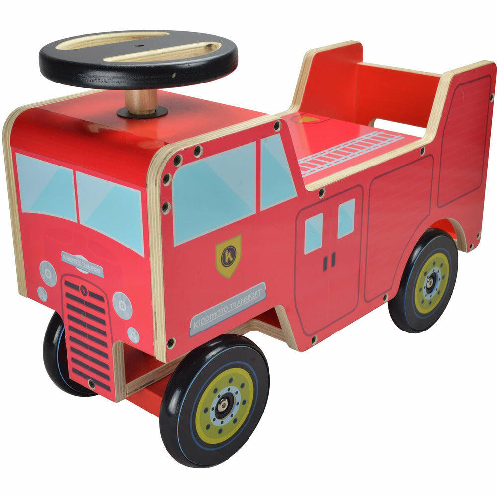 Kids Wooden Ride on Fire Engine 2/7