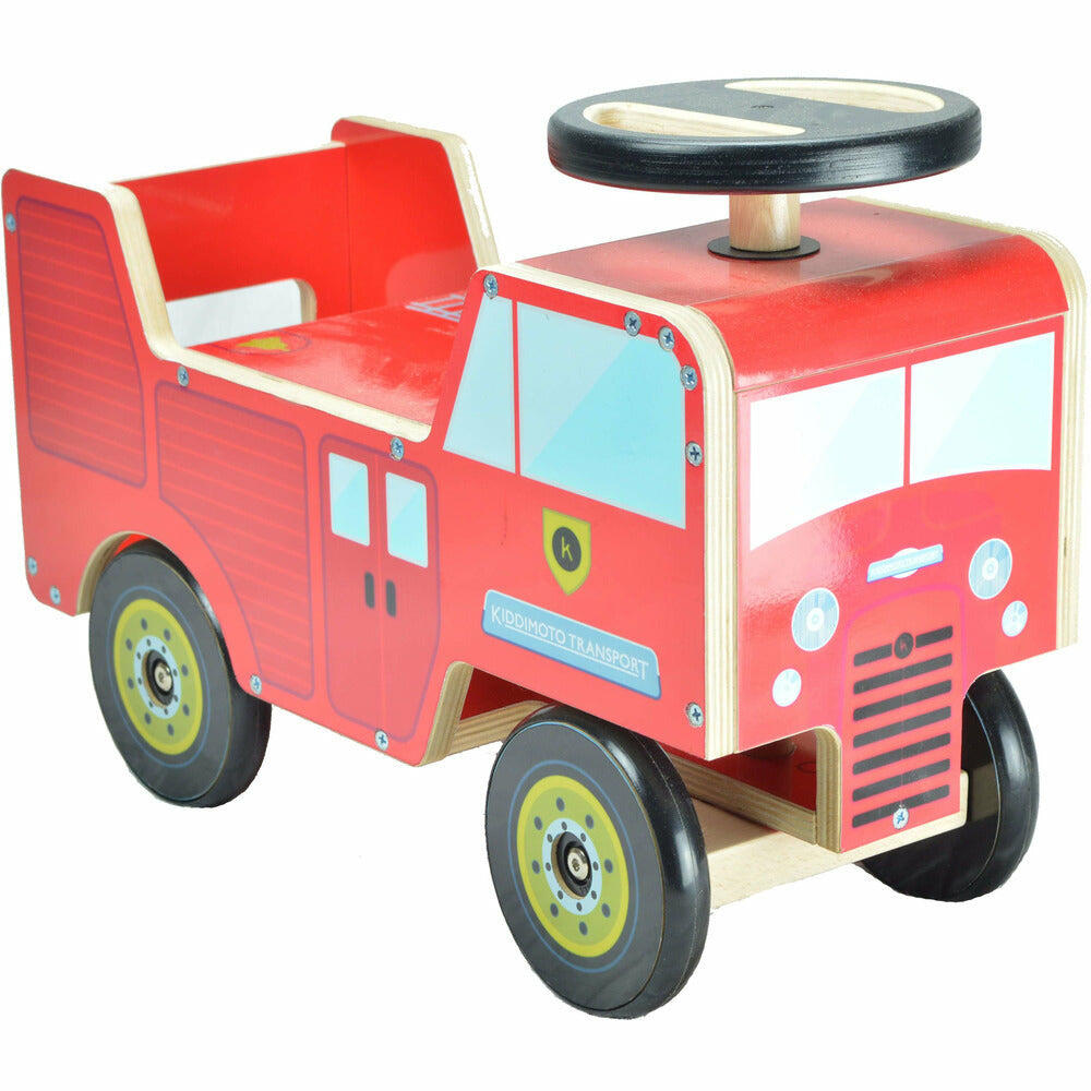Kids Wooden Ride on Fire Engine 4/7