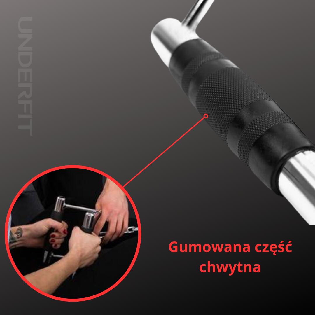 Uchwyt do wyciągu UNDERFIT podwójny, trójkątny, gumowany 7/7