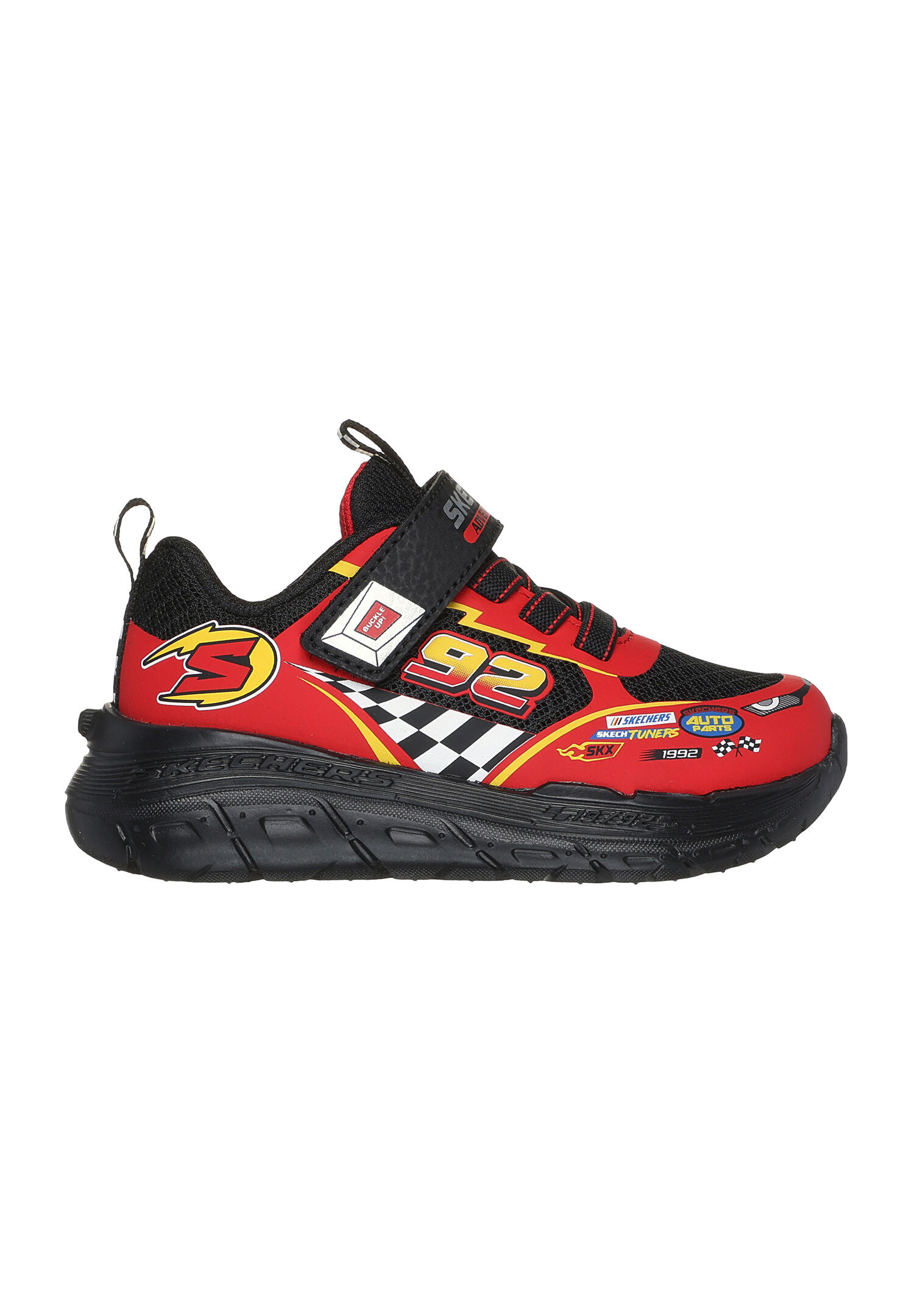 Skechers SKECH TRACKS Tracking Kinder Jungen Sneakers 402303L Schwarz/Rot 6/7