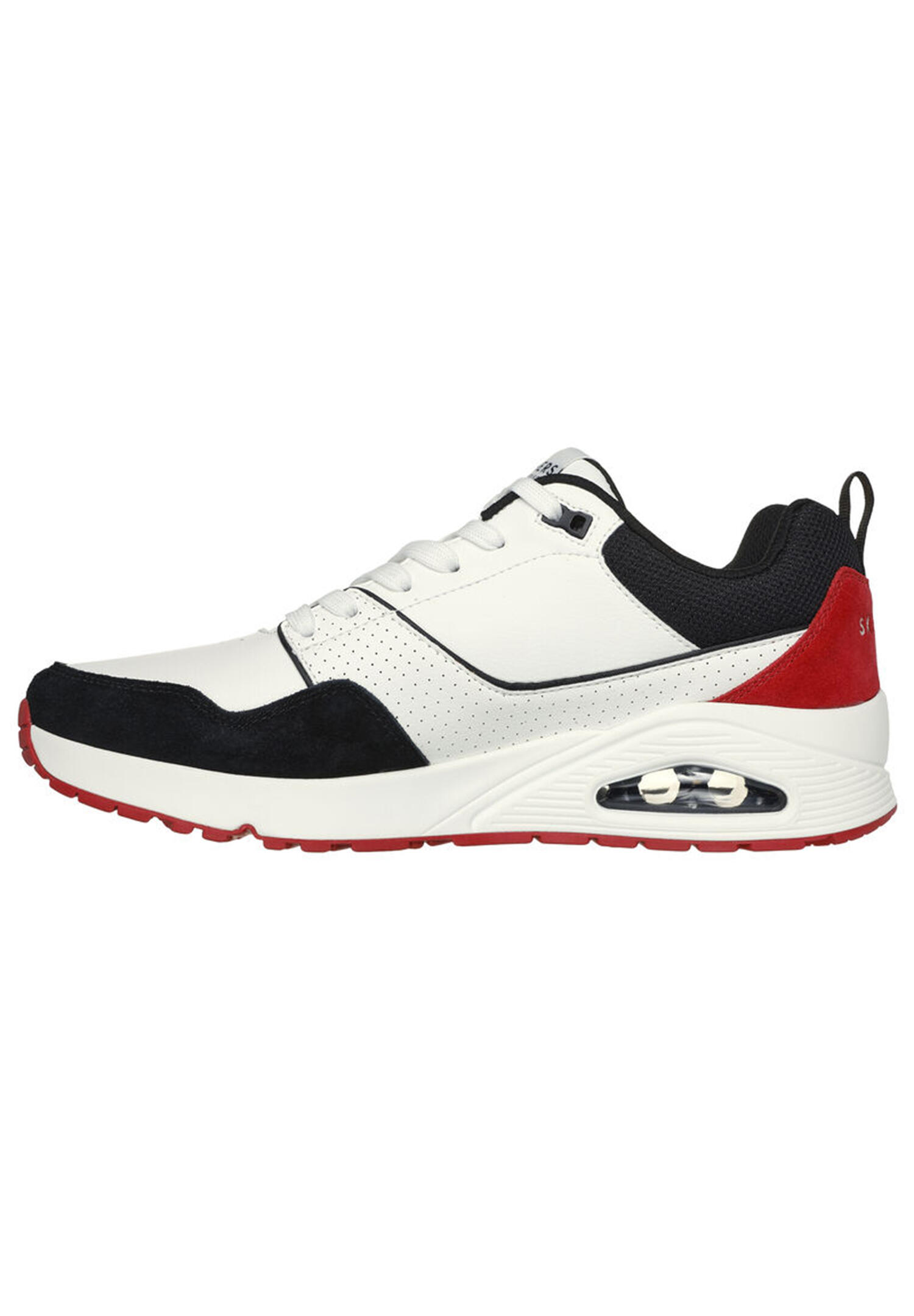 Skechers Street Uno - Retro One Herren Sneakers 183020 Weiss Rot 7/7