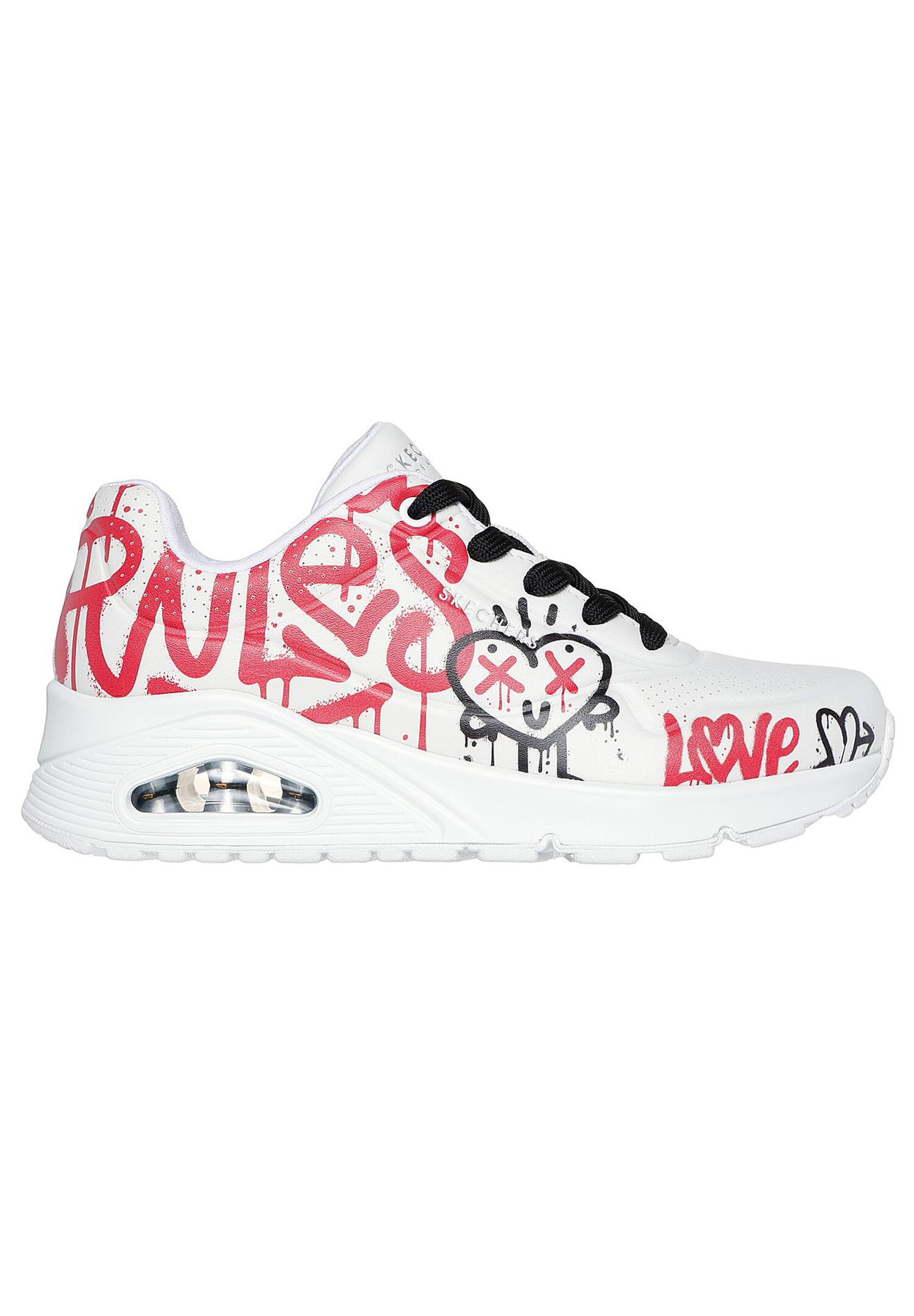 Baskets Femme Baskets Skechers UNO - GRAFFITI LOVE Blanc Blanc Skechers 6/7