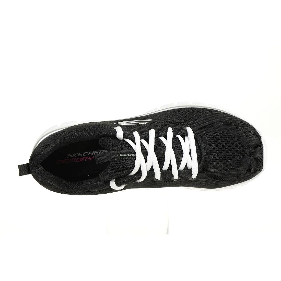 Skechers Sport Womens GRACEFUL GET CONNECTED Sneakers Damen Schuhe Schwarz 6/7