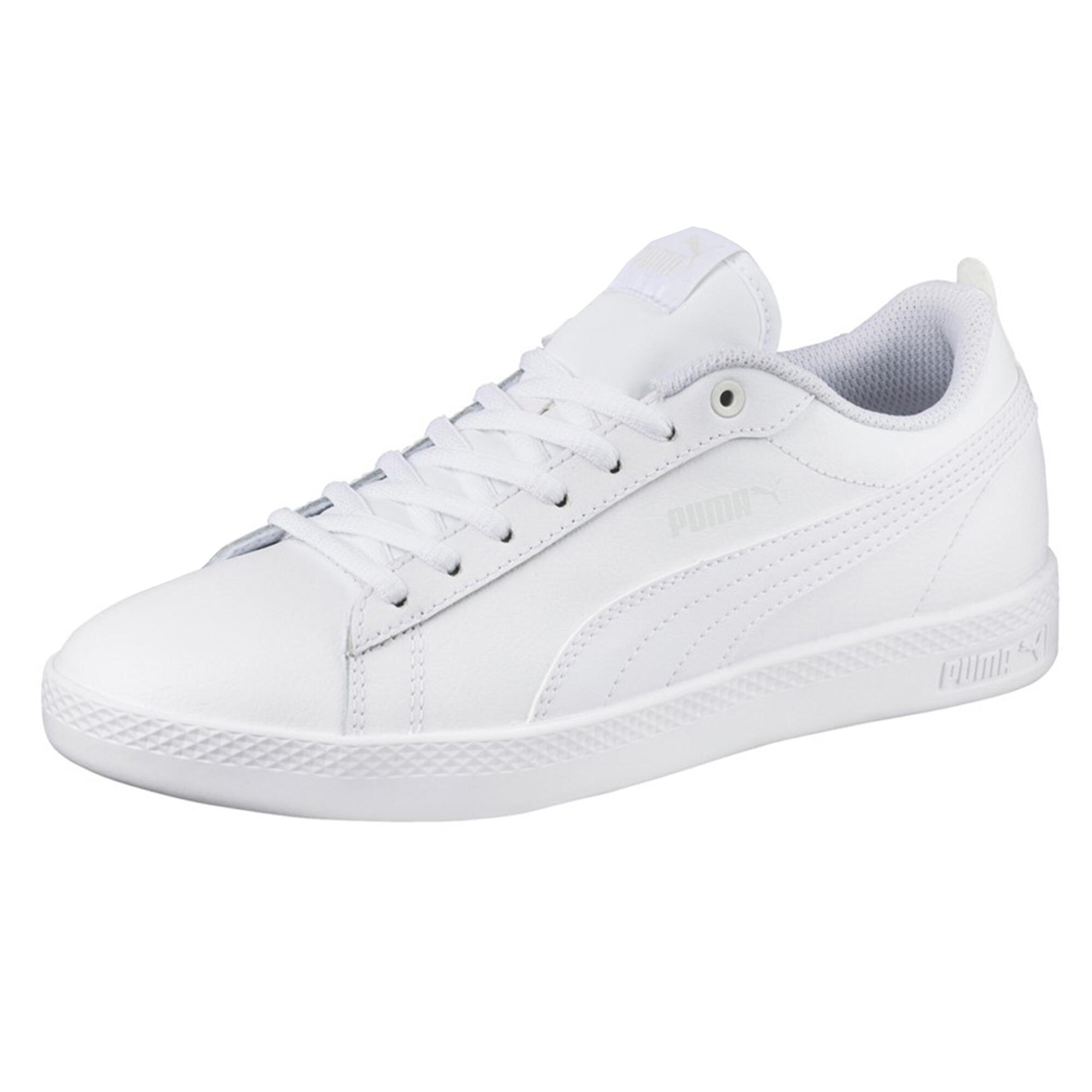 Zapatillas Mujer PUMA Smash v2 Leather Blanco Decathlon