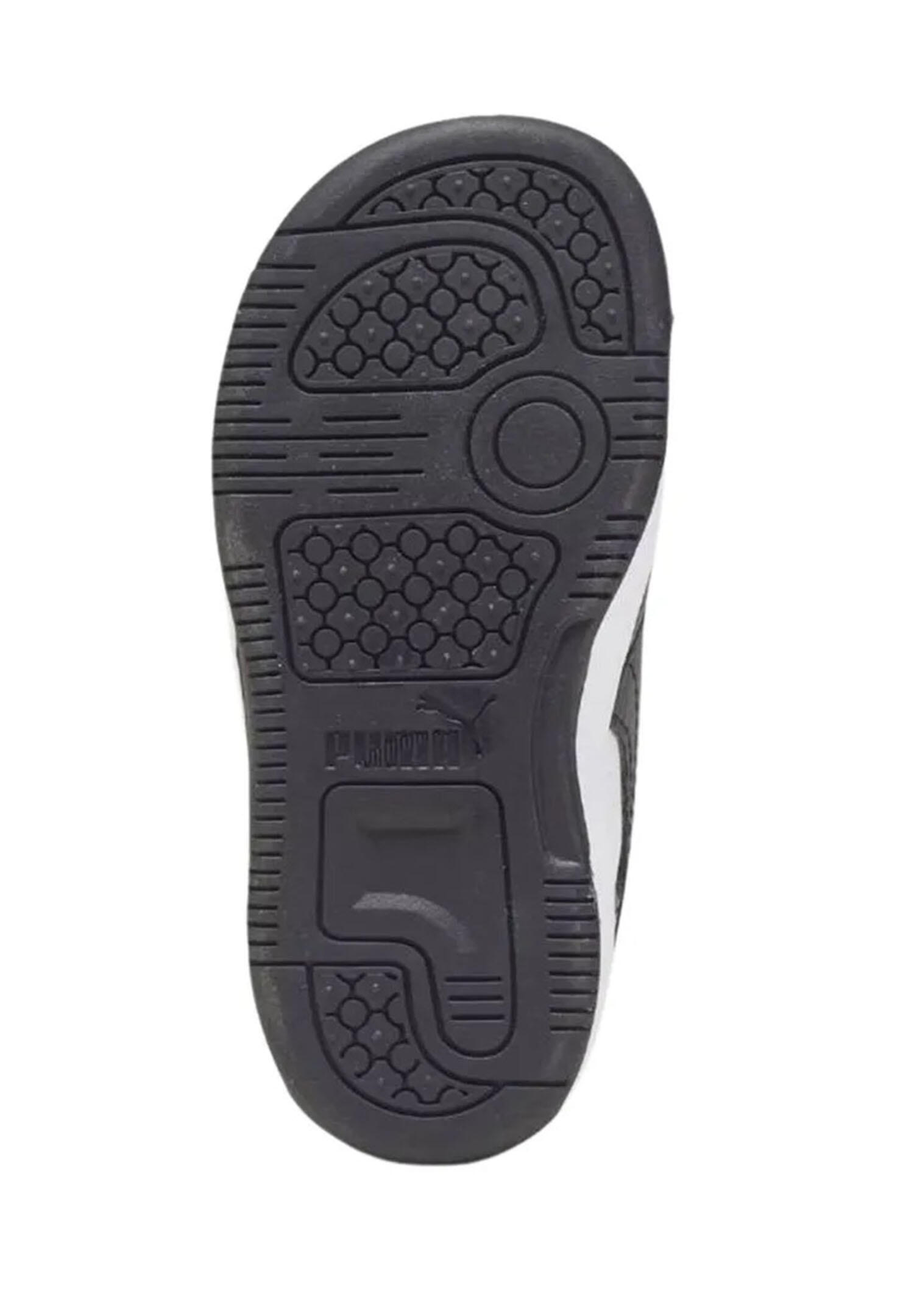 Puma Rebound V6 Lo AC PS Unisex Kinder Sneaker 396742 01 weiß/schwarz 6/15
