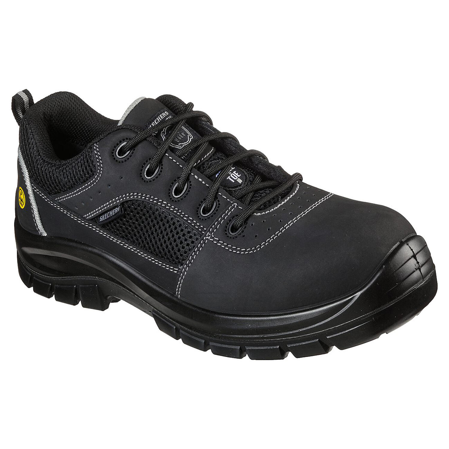 Skechers Work Trophus Herren Sicherheitsschuhe Arbeitsschuhe 200001EC Schwarz S1 1/5