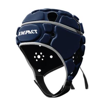 Rugby helm impact voor volwassenen effen donkerblauw