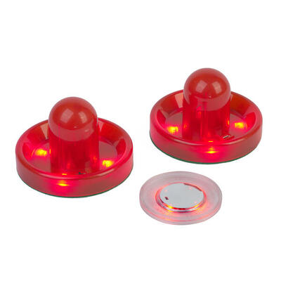 Airhockey Zubehör-Set LED Rot Tischfußball Unisex Rot