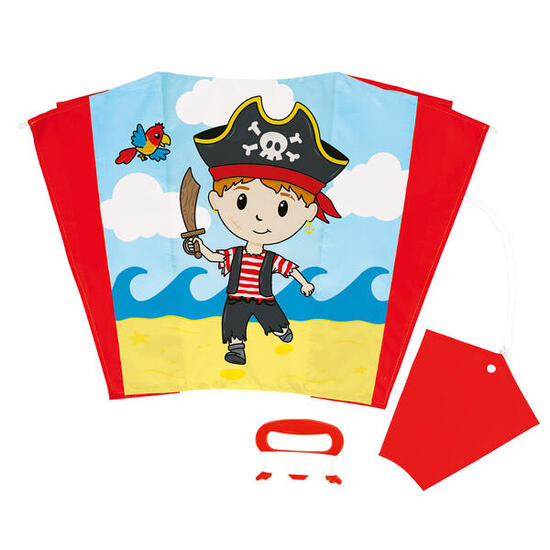 Kindervlieger Wolkensturmer Sled Pirate 1104 Rood 65 x 44 cm