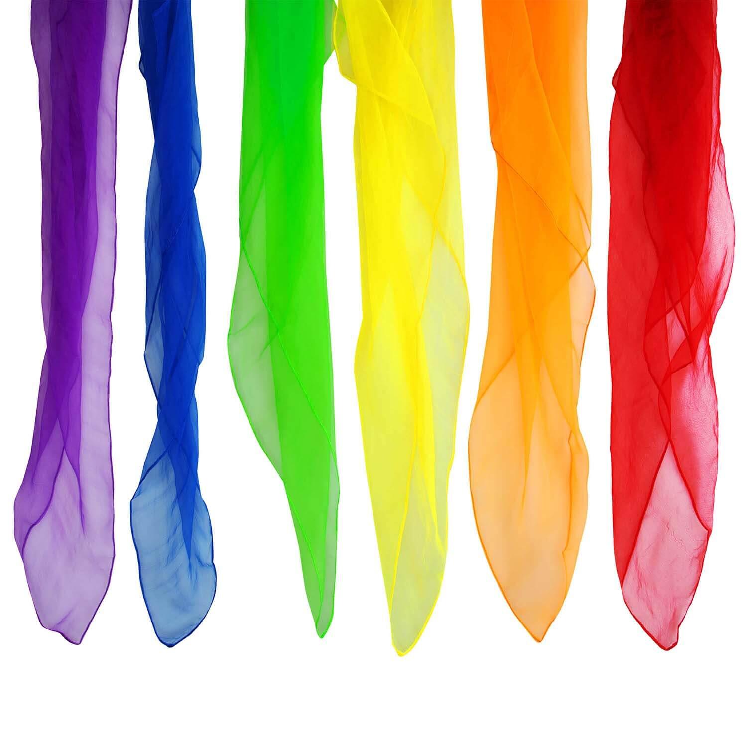Jonglierset mit Jonglierbälle 5er Set und Jongliertücher 6er Set (60x60cm) 4/7