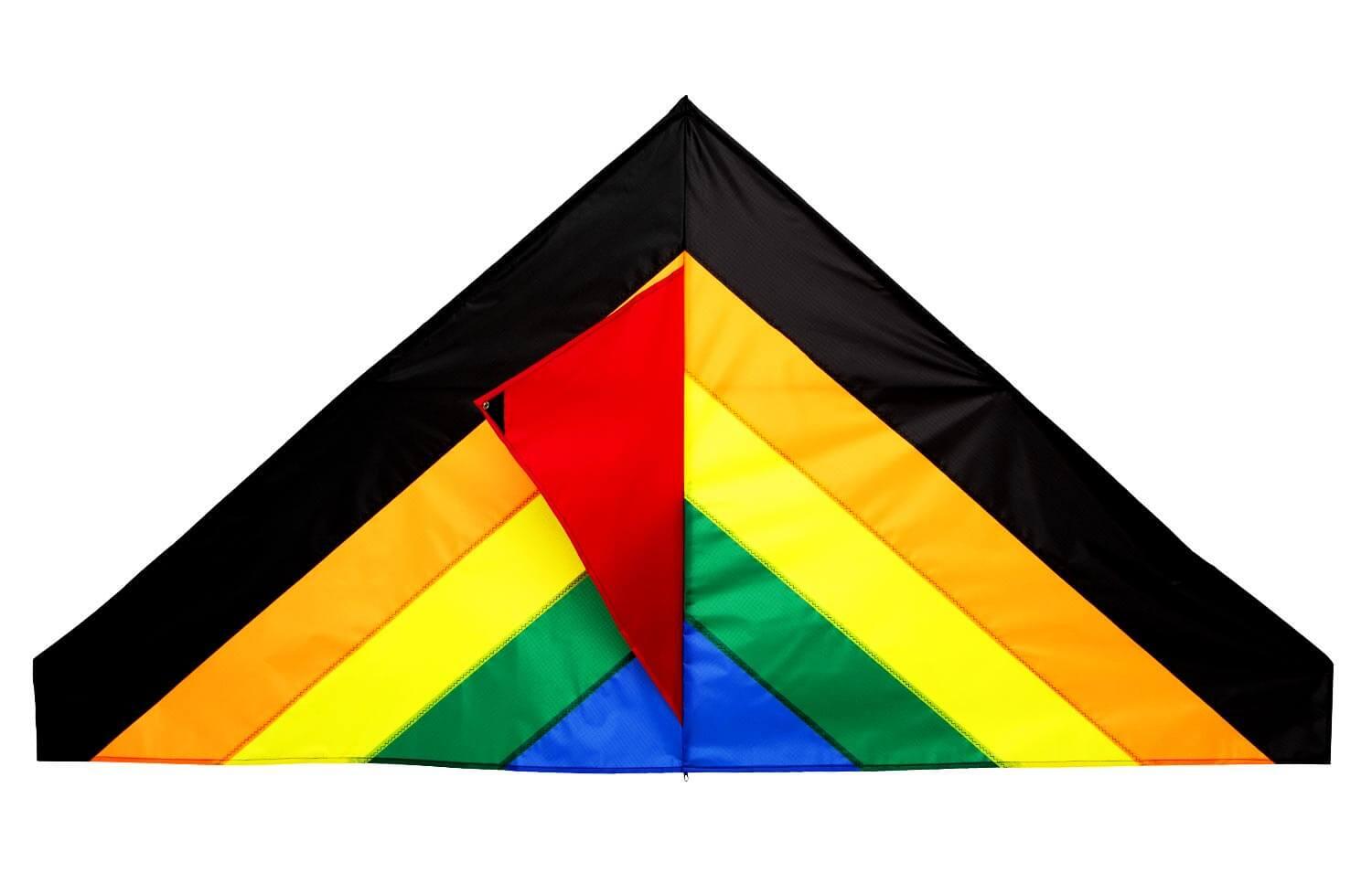 WOLKENSTÜRMER Einleinerdrachen Delta Chevron 1.8 (bunt) - flugfertig inkl. Schnur u. Handgriff