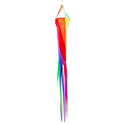 Windturbine 150cm - farbenfrohes Windspiel als Deko für den Garten oder Balkon
