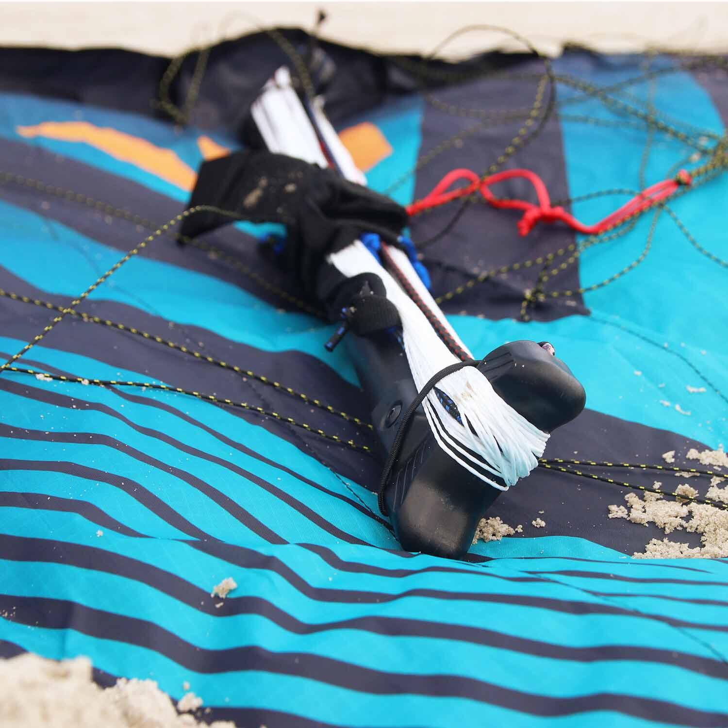 Lenkmatte Paraflex Sport 1.7 (türkis) - flugfertig ink. Schnüre, Lenkbar & Leash 4/7