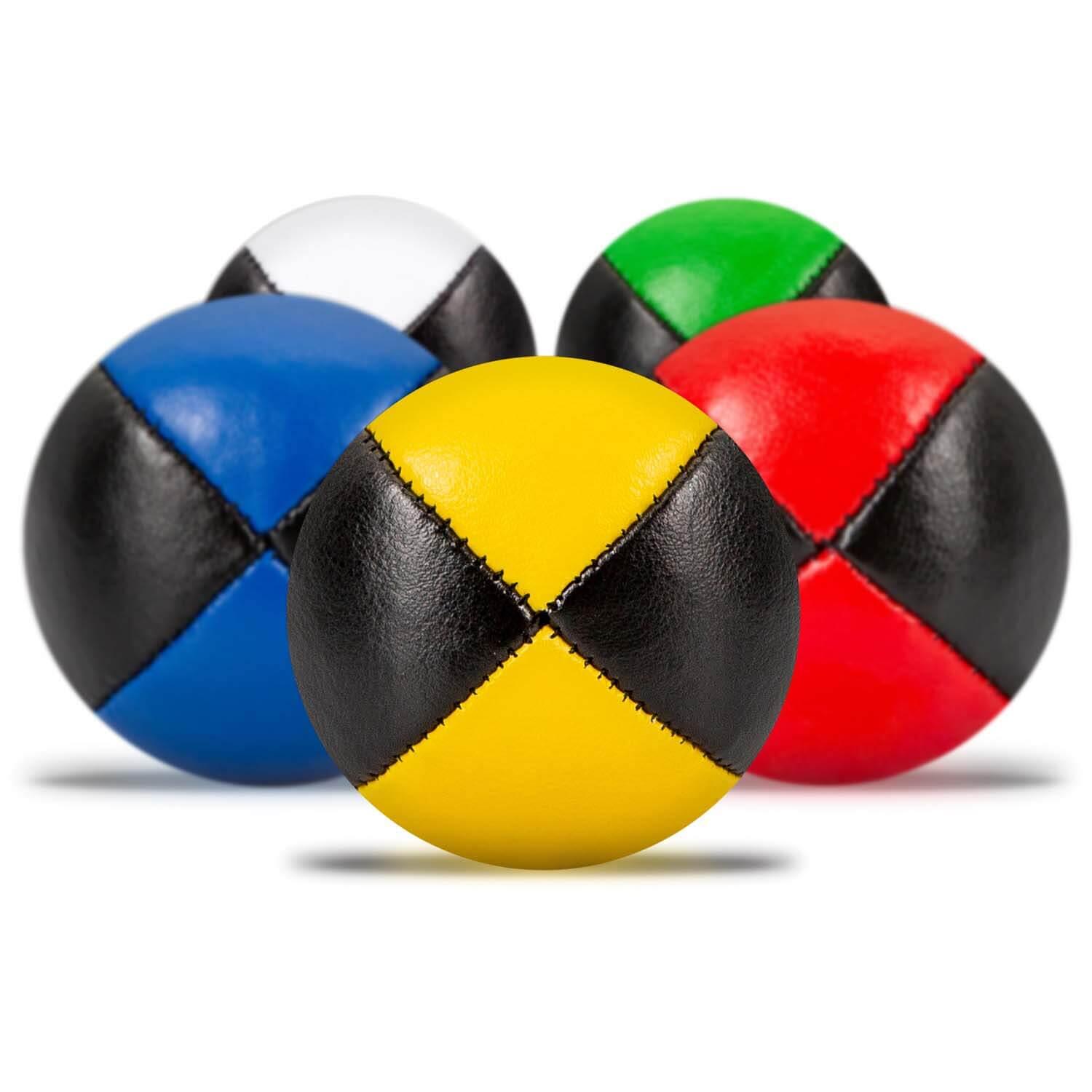 Jonglierbälle 5er Set (zweifarbig), Ø 62mm, 100g - Juggling Balls, Jonglierball 2/7