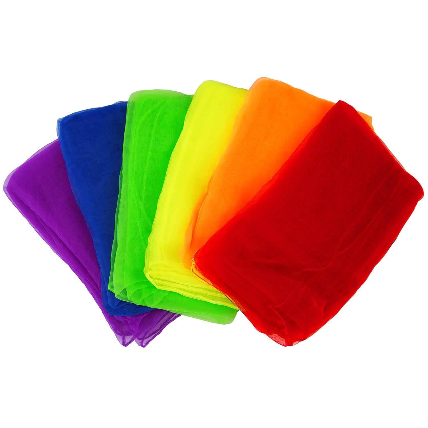 Jonglierset mit Jonglierbälle 3er Set, Jongliertücher 6er Set, Soft-Poi (blau) 7/7