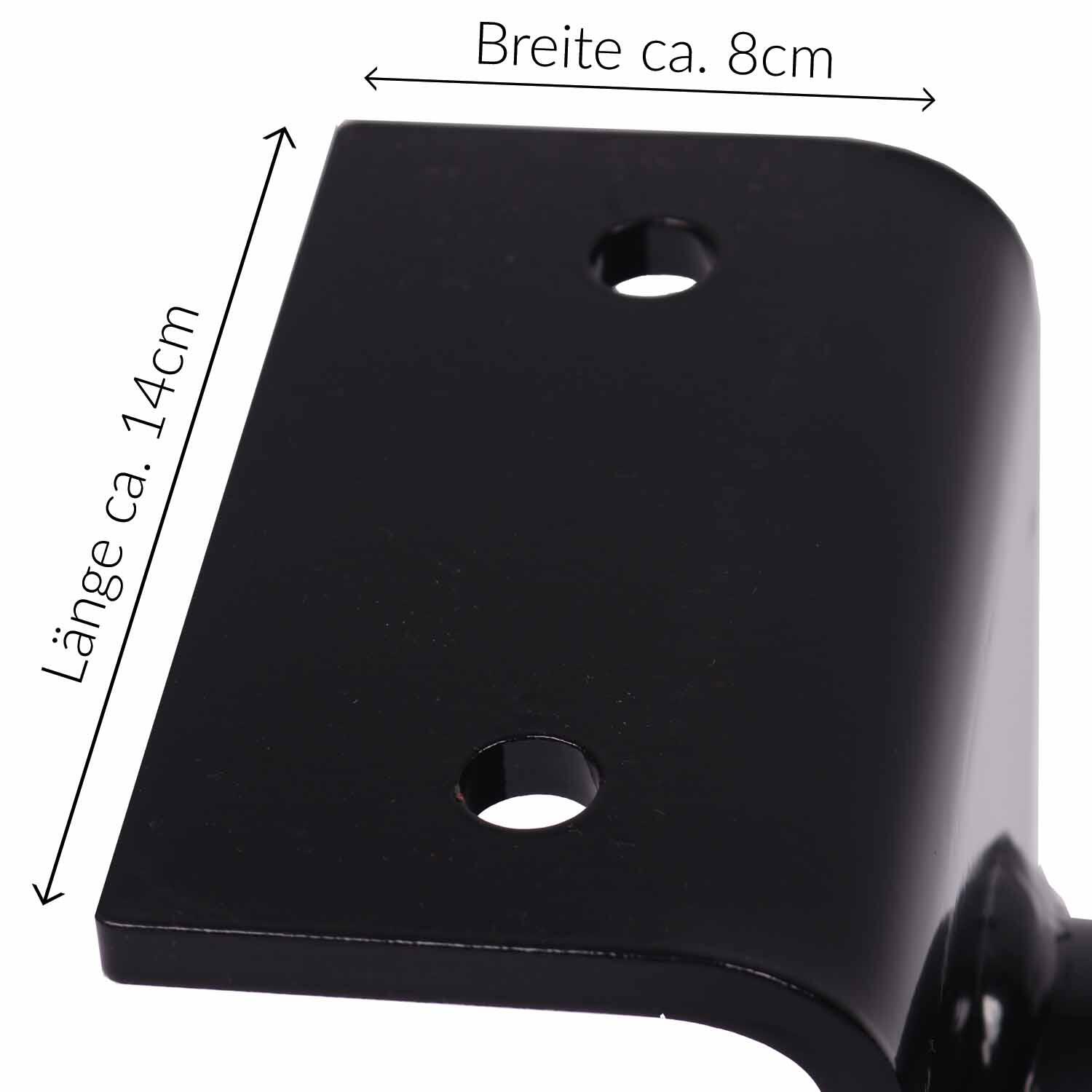 Vertikaltuch Deckenaufhängung (schwarz) für Holz- oder Betondecken geeignet 3/7