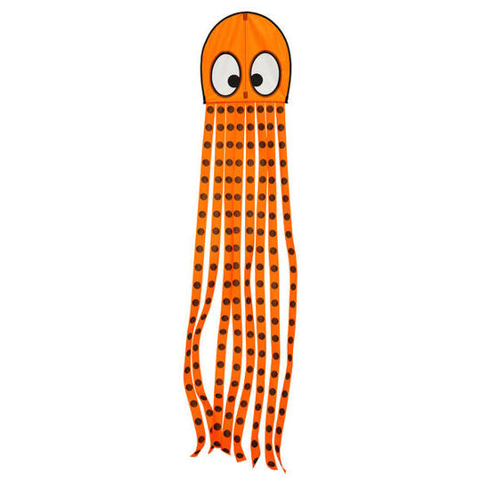 Kinderdrachen Olli Oktopus (orange), Einleinerdrachen - flugfertig inkl. Schnur