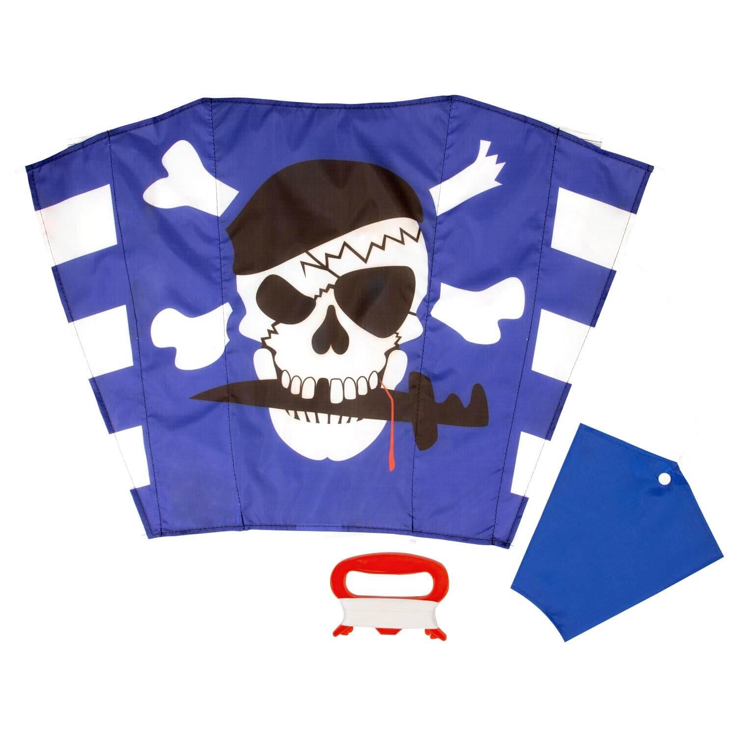 WOLKENSTÜRMER Kinderdrachen Sled Freddy (blau), Einleinerdrachen - flugfertig inkl. Schnur
