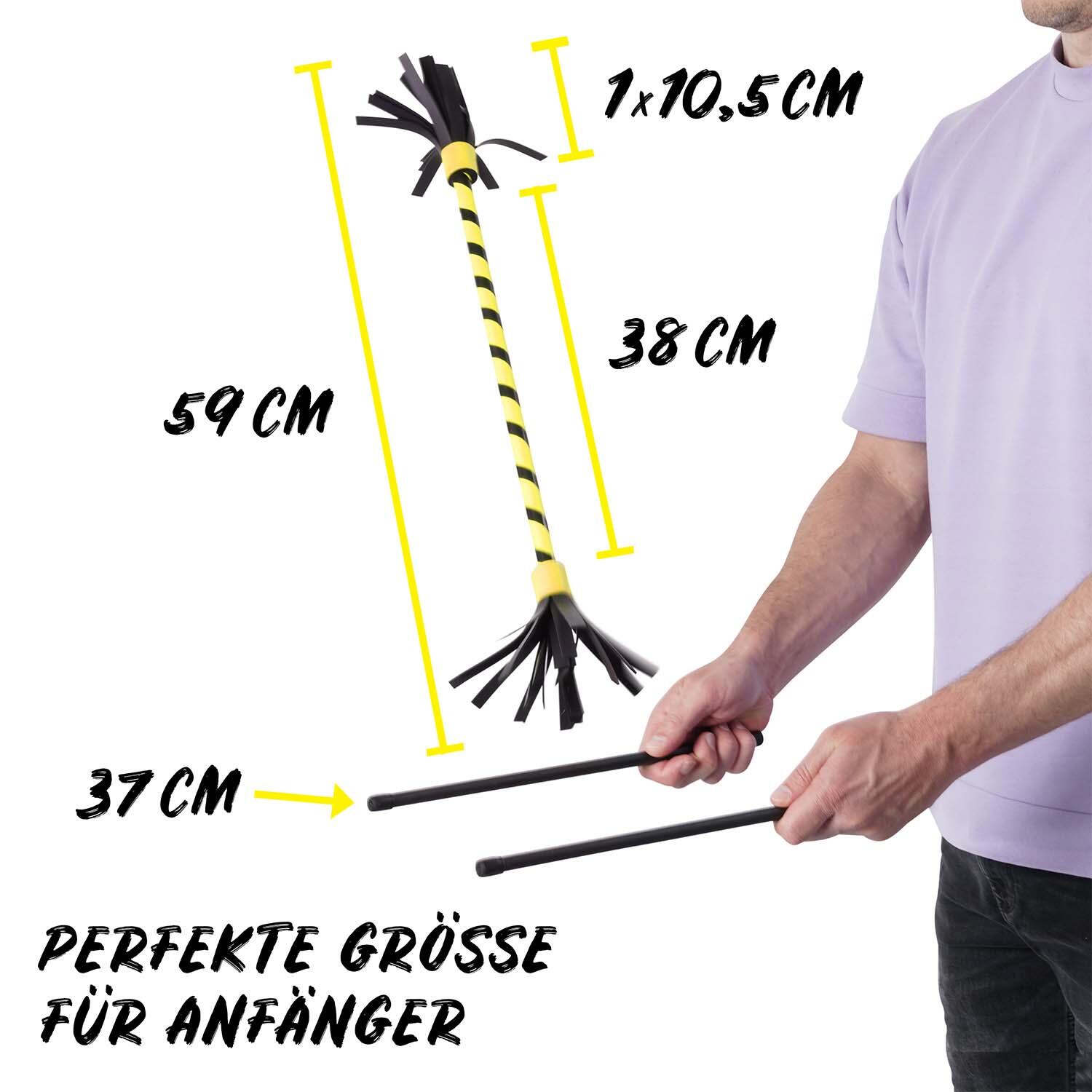Flowerstick Basic (uv gelb) mit Kunststoffkern & Fiberglas-Handstäben 3/7
