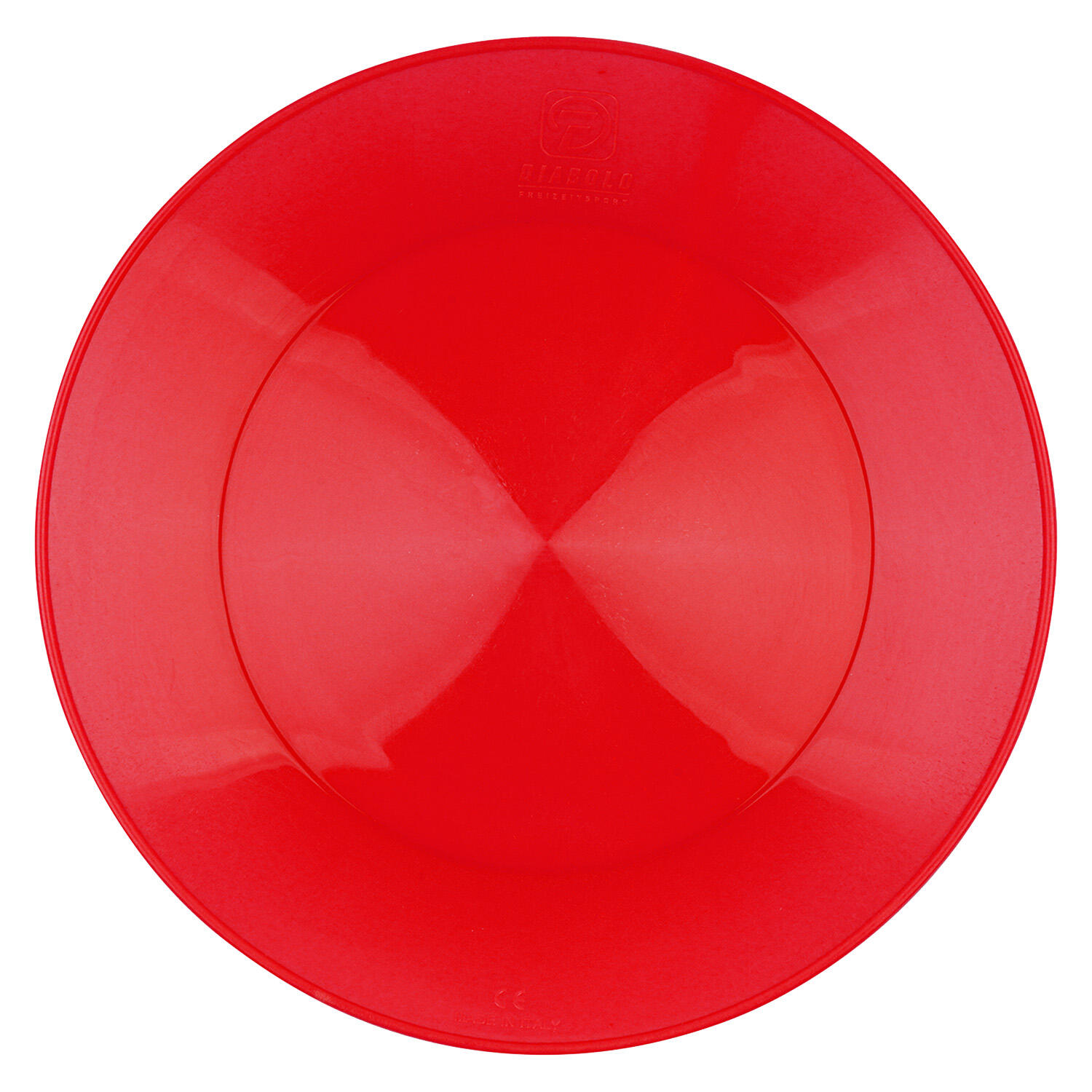 Jonglierteller (rot) im Set mit teilbarem Kunststoffstab, 23cm, UV reaktiv 3/7