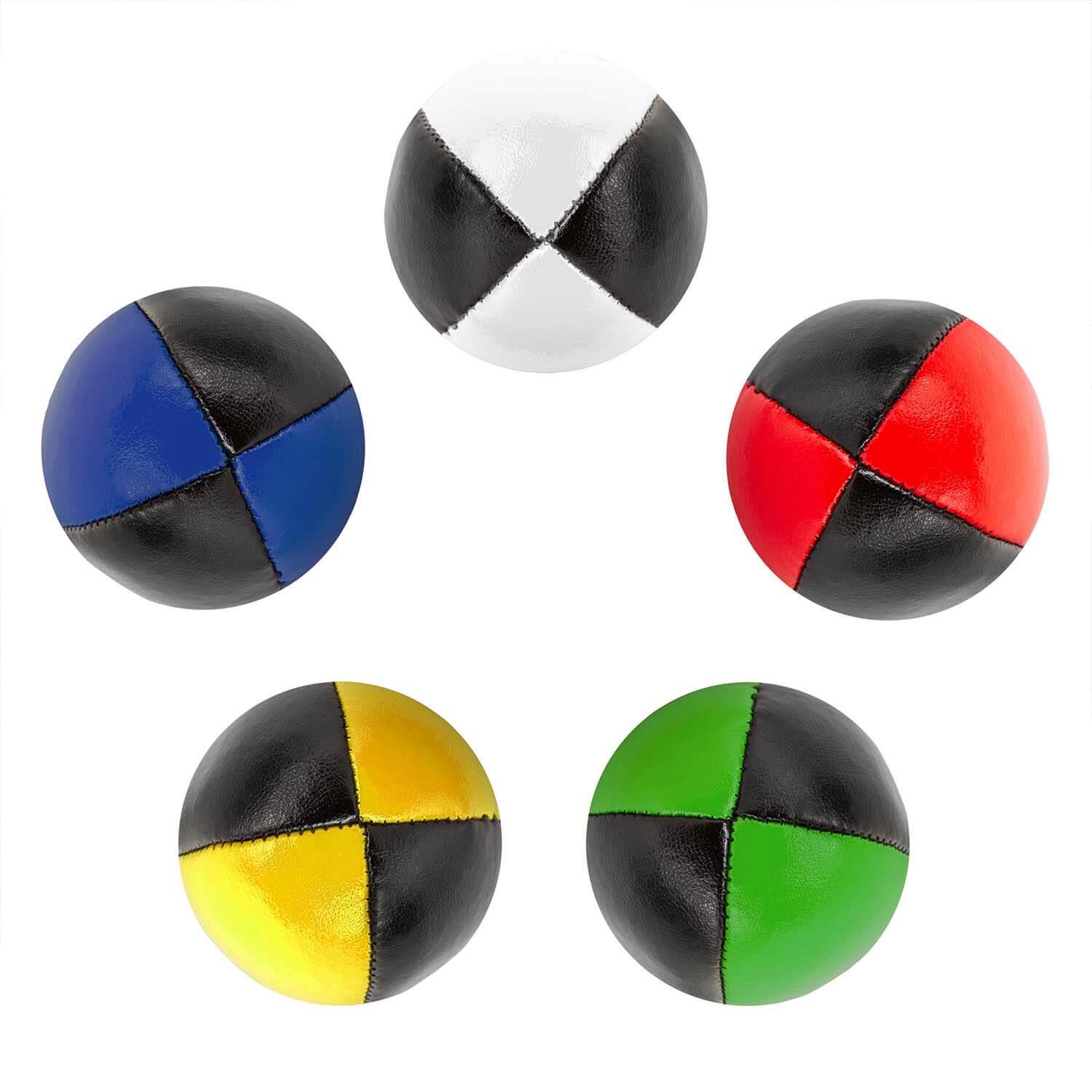 Jonglierbälle 5er Set (zweifarbig), Ø 62mm, 100g - Juggling Balls, Jonglierball 1/7