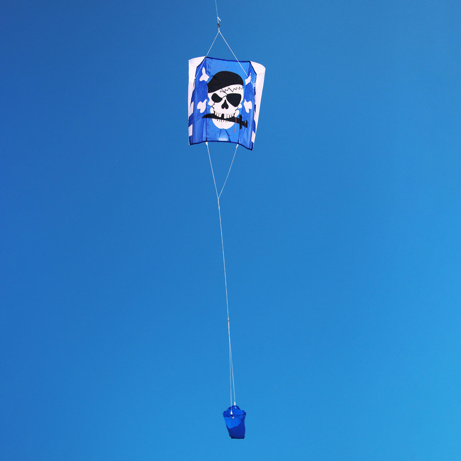 Kinderdrachen Sled Freddy (blau), Einleinerdrachen - flugfertig inkl. Schnur 3/6