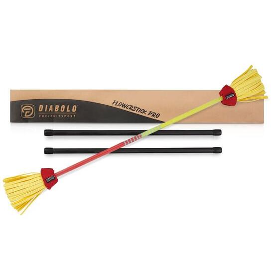 Flowerstick Pro (gelb-rot) - Fiberglaskern & Fiberglas-Handstäbe, UV reaktiv