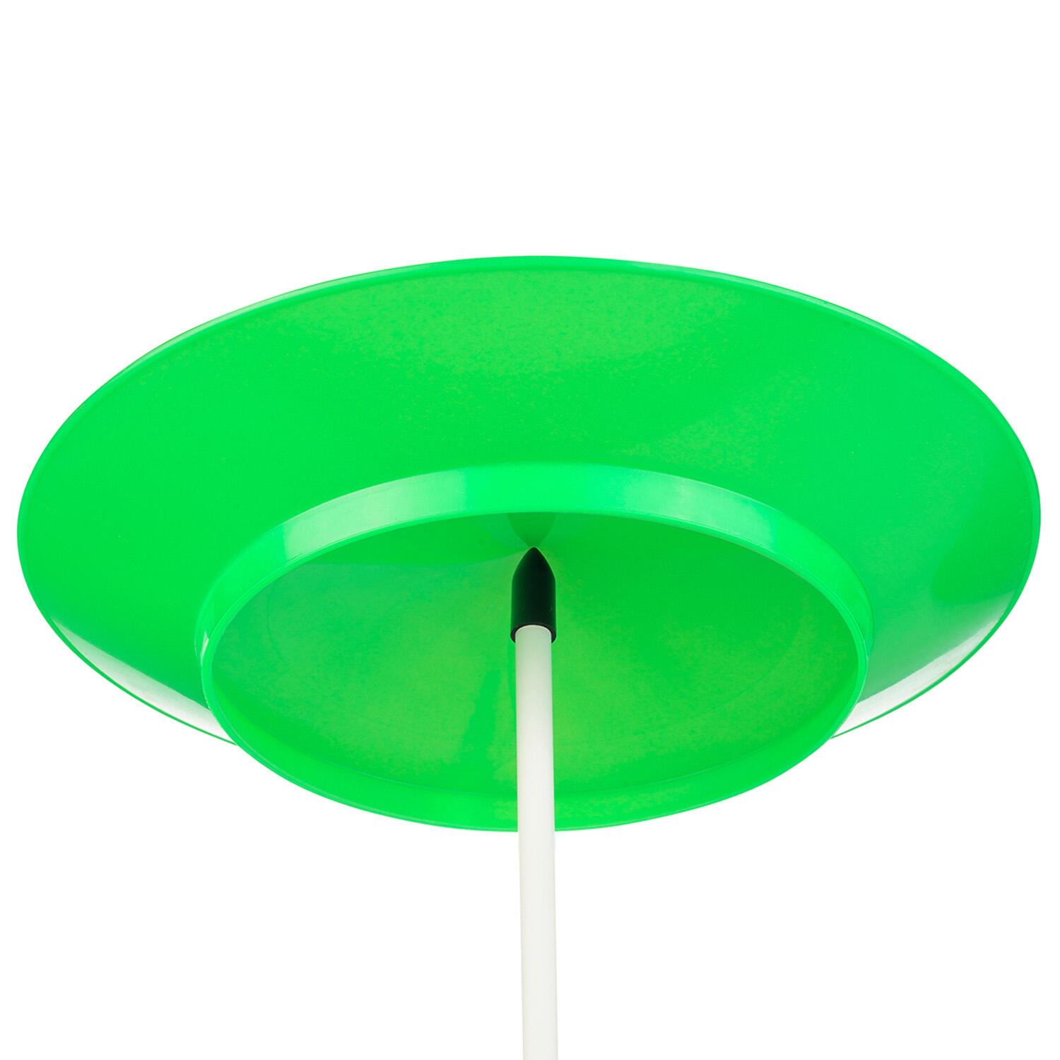Jonglierteller (uv grün) im Set mit teilbarem Kunststoffstab, 23cm, UV reaktiv 6/7