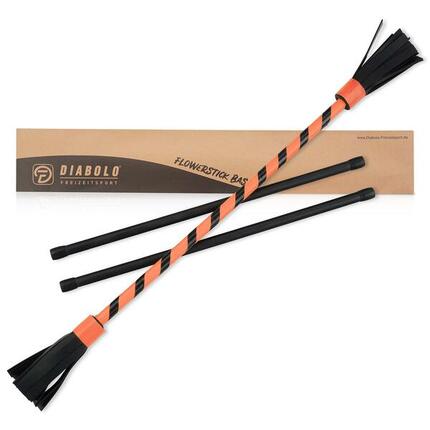 Flowerstick Basic (uv orange) mit Kunststoffkern & Fiberglas-Handstäben