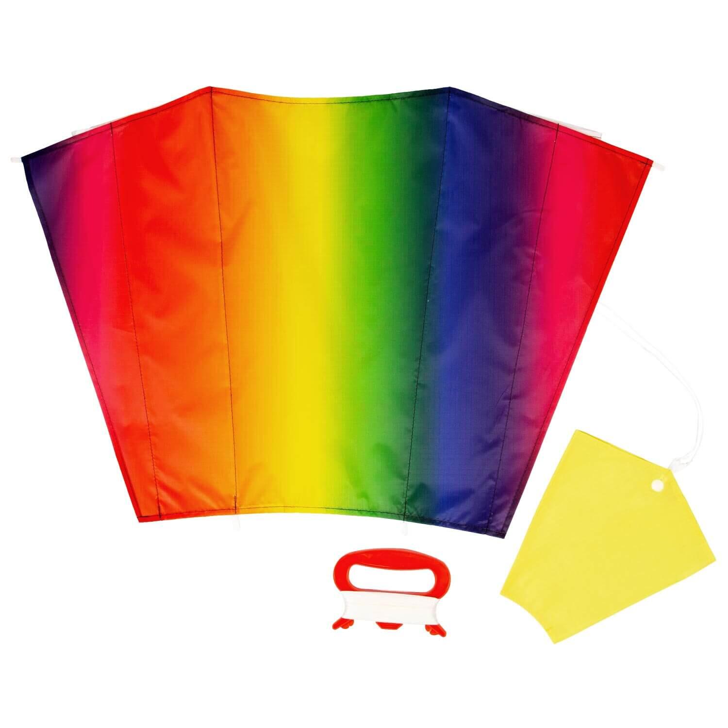 WOLKENSTÜRMER Kinderdrachen Sled Regenbogen (bunt), Einleinerdrachen - flugfertig inkl. Schnur