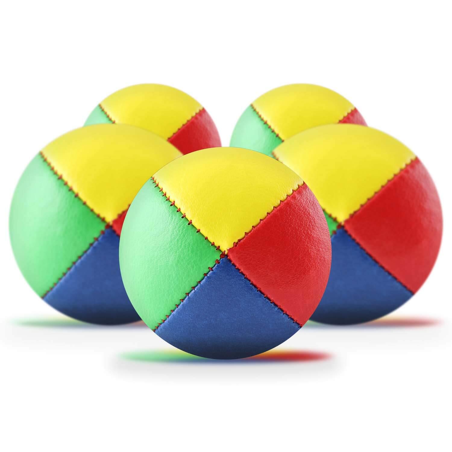 Jonglierbälle 5er Set (vierfarbig), Ø 62mm, 100g - Juggling Balls, Jonglierball 2/7