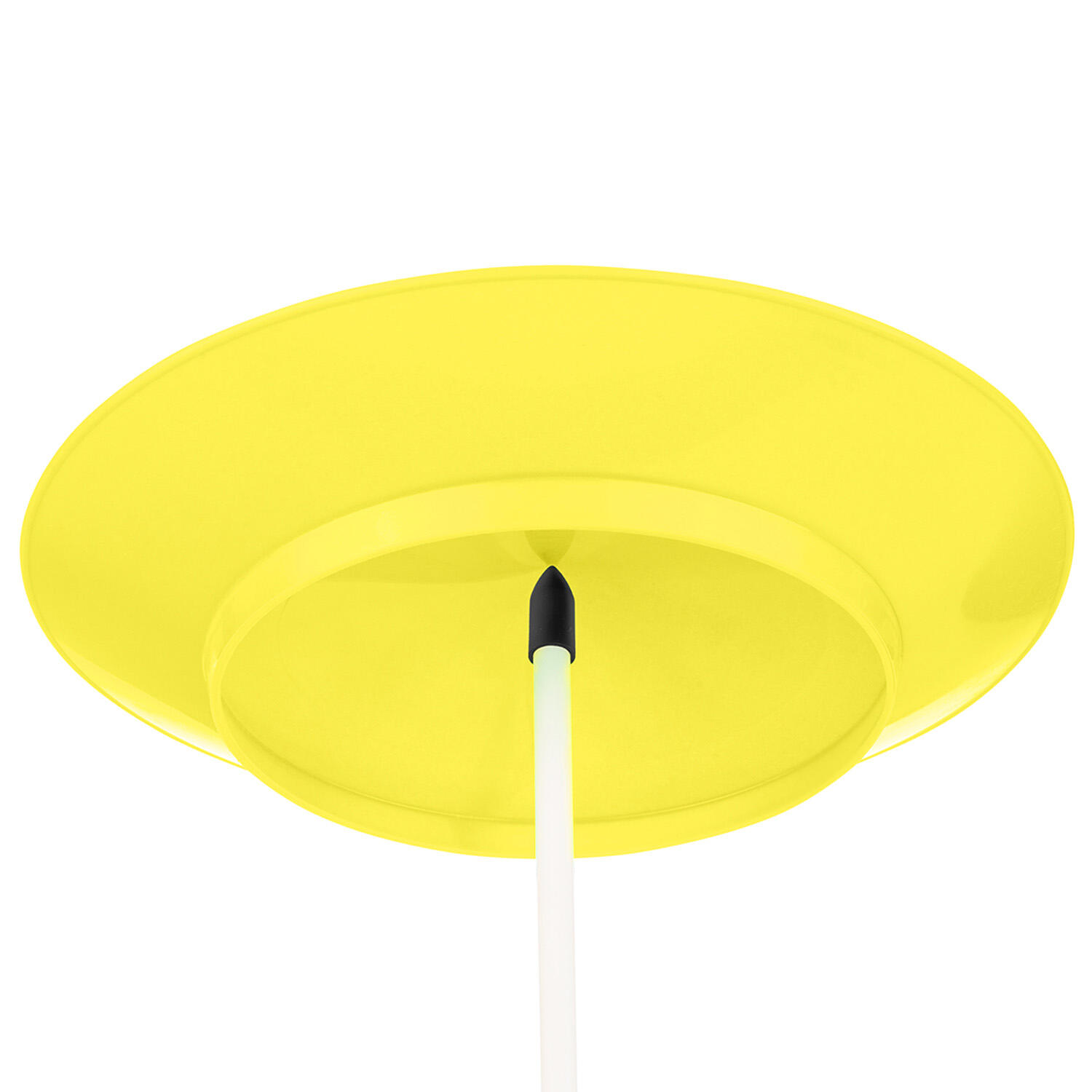 Jonglierteller (uv gelb) im Set mit teilbarem Kunststoffstab, 23cm, UV reaktiv 6/7