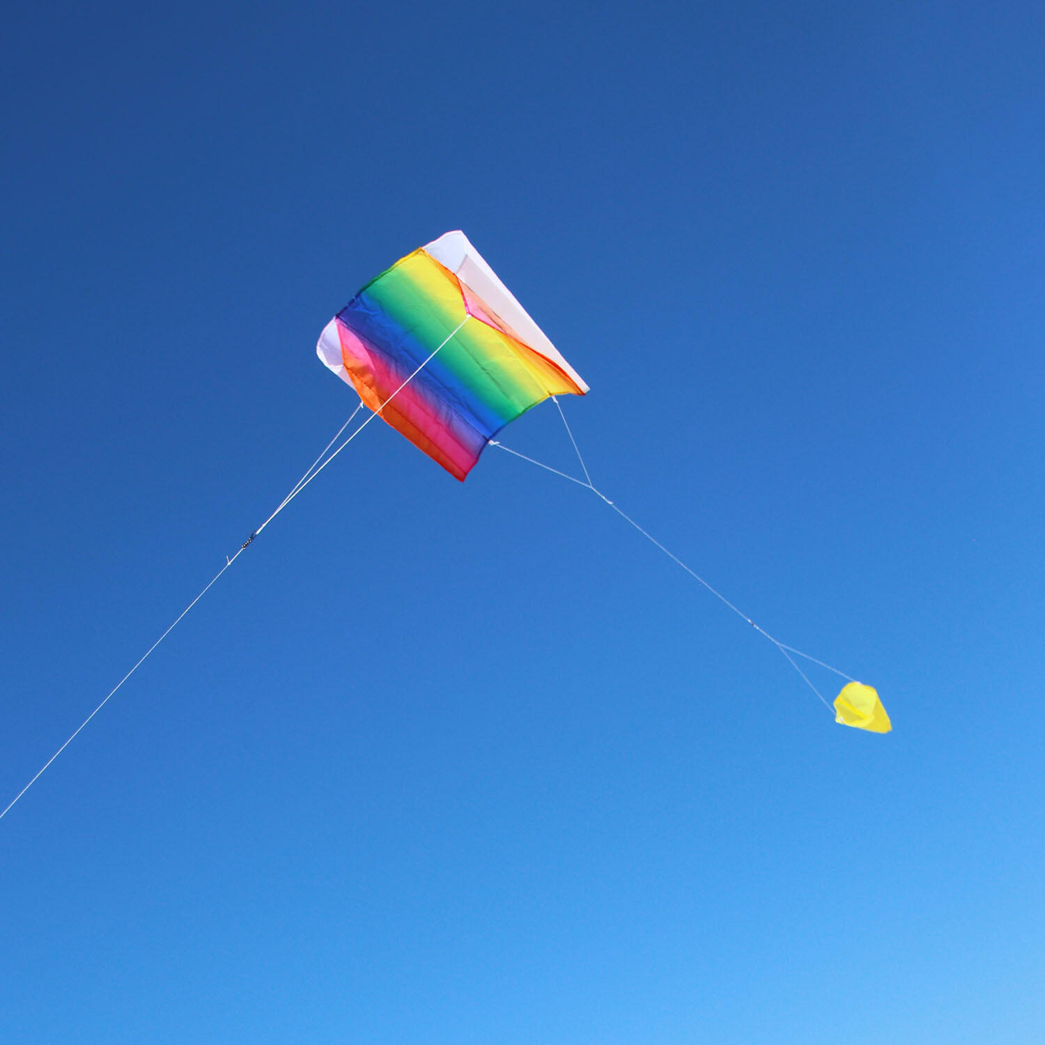 Kinderdrachen Sled Regenbogen (bunt), Einleinerdrachen - flugfertig inkl. Schnur 2/7