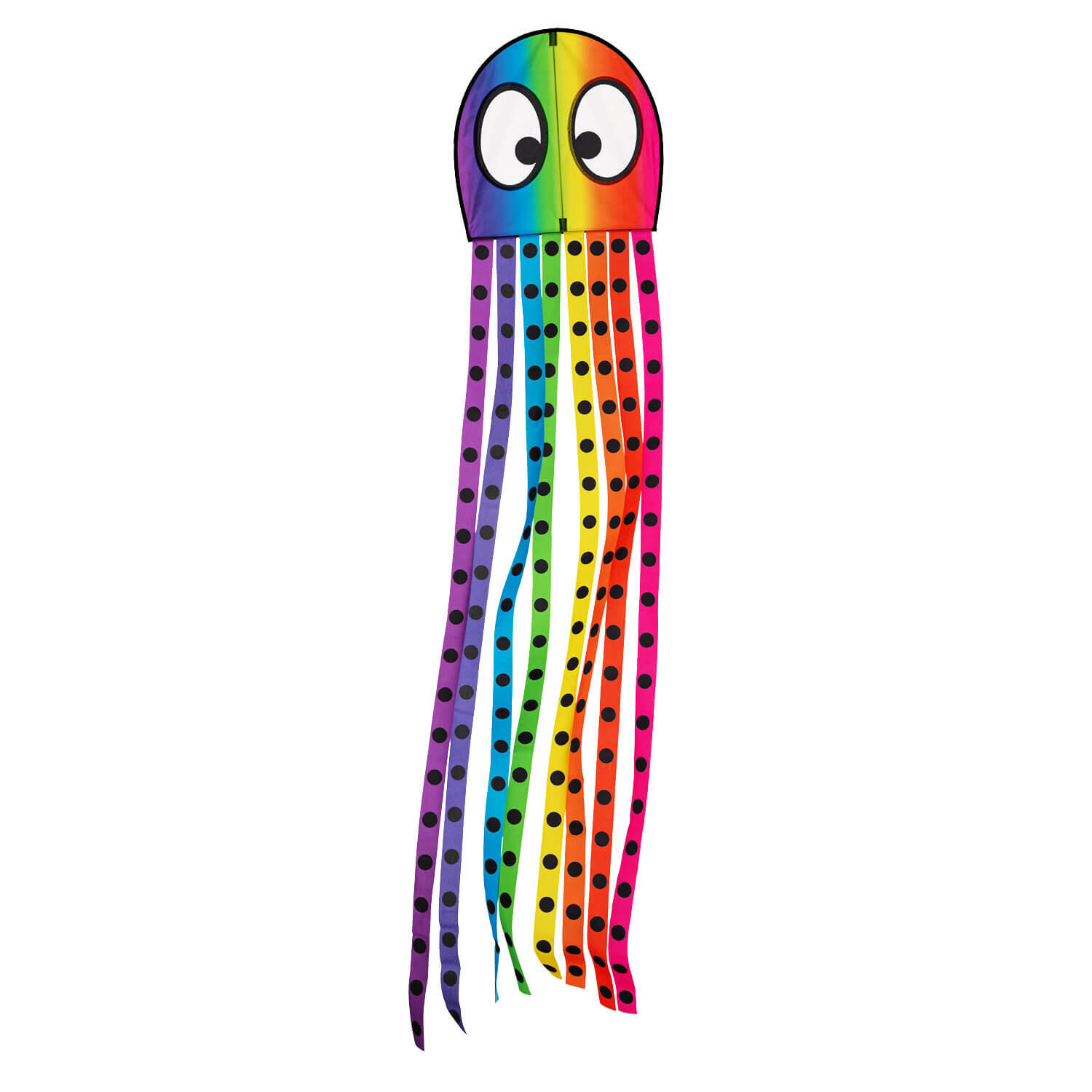 WOLKENSTÜRMER Kinderdrachen Olli Oktopus (regenbogen), Einleiner - flugfertig inkl. Schnur