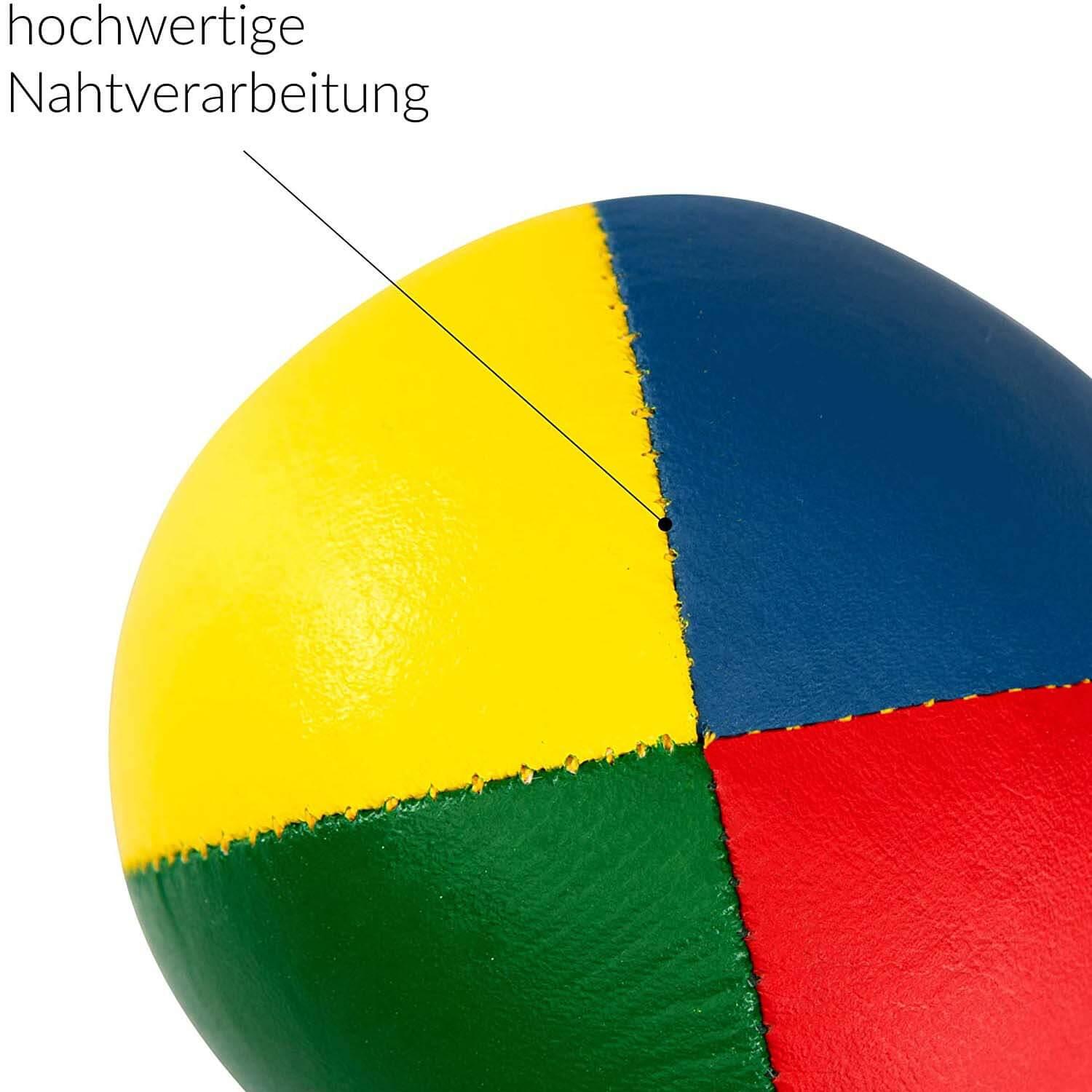 Jonglierbälle 3er Set (vierfarbig), Ø 67mm, 115g soft - Juggling Balls 4/6